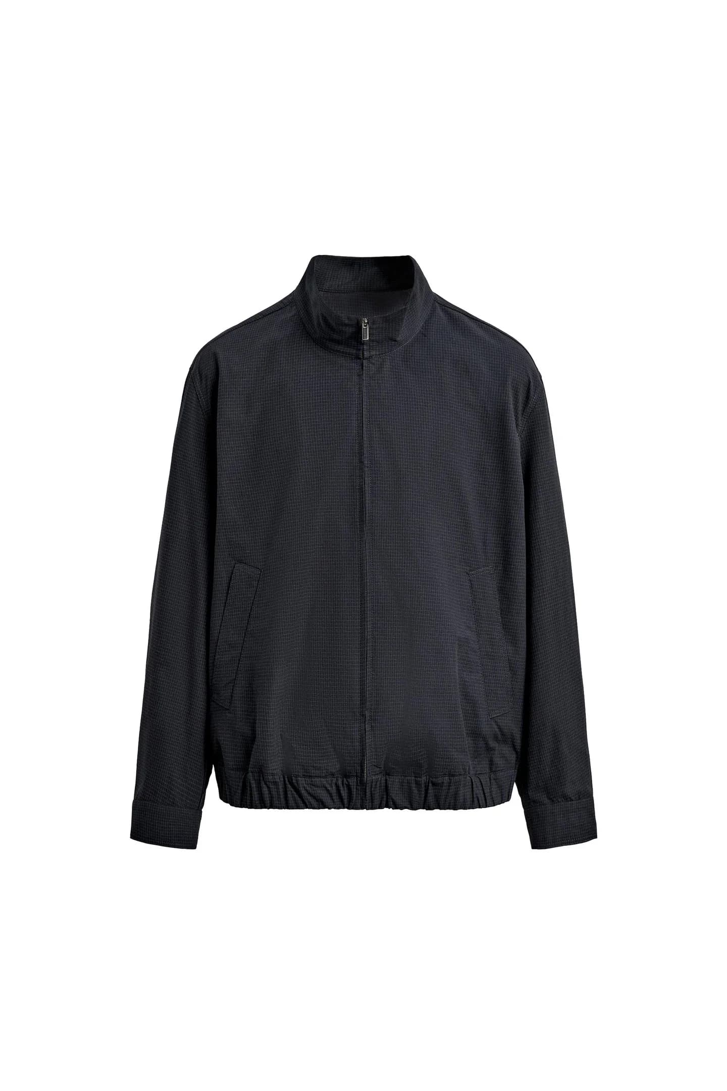 КУРТКА-БОМБЕР СТАНДАРТНОГО КРОЯ В КЛЕТКУ - фото 2