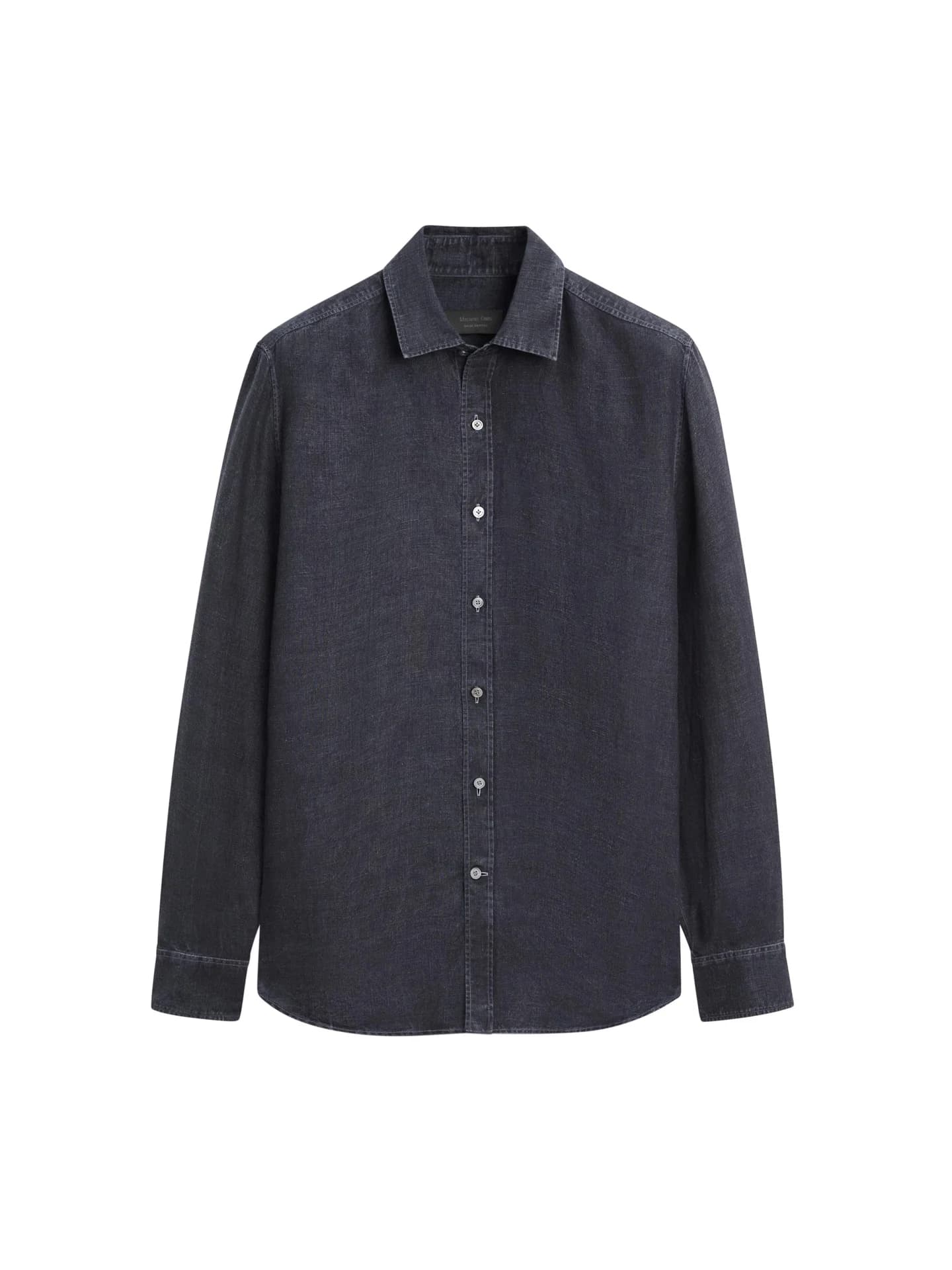 Рубашка стандартного кроя из 100% льна. - фото 3