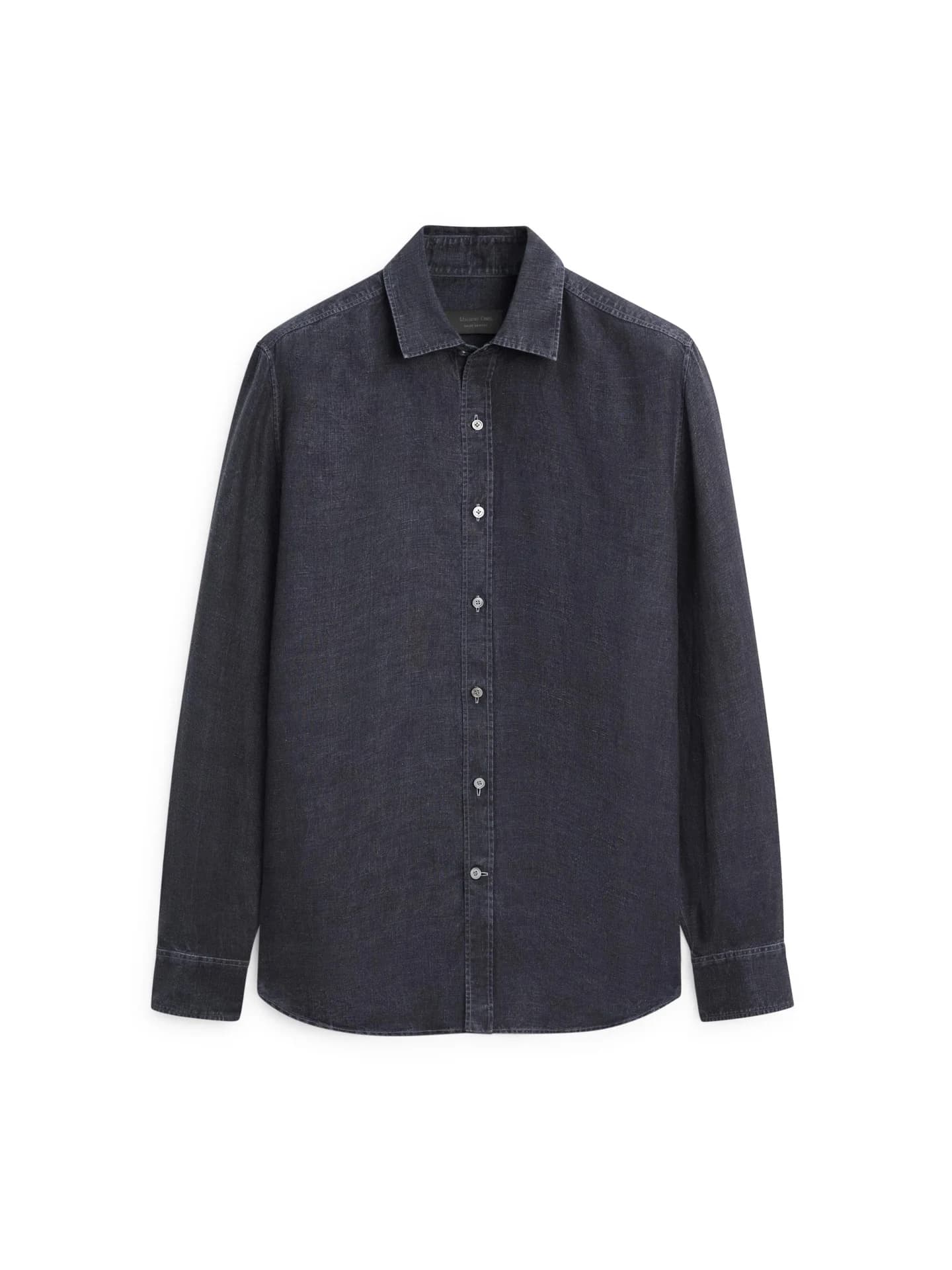 Рубашка стандартного кроя из 100% льна. - фото 4