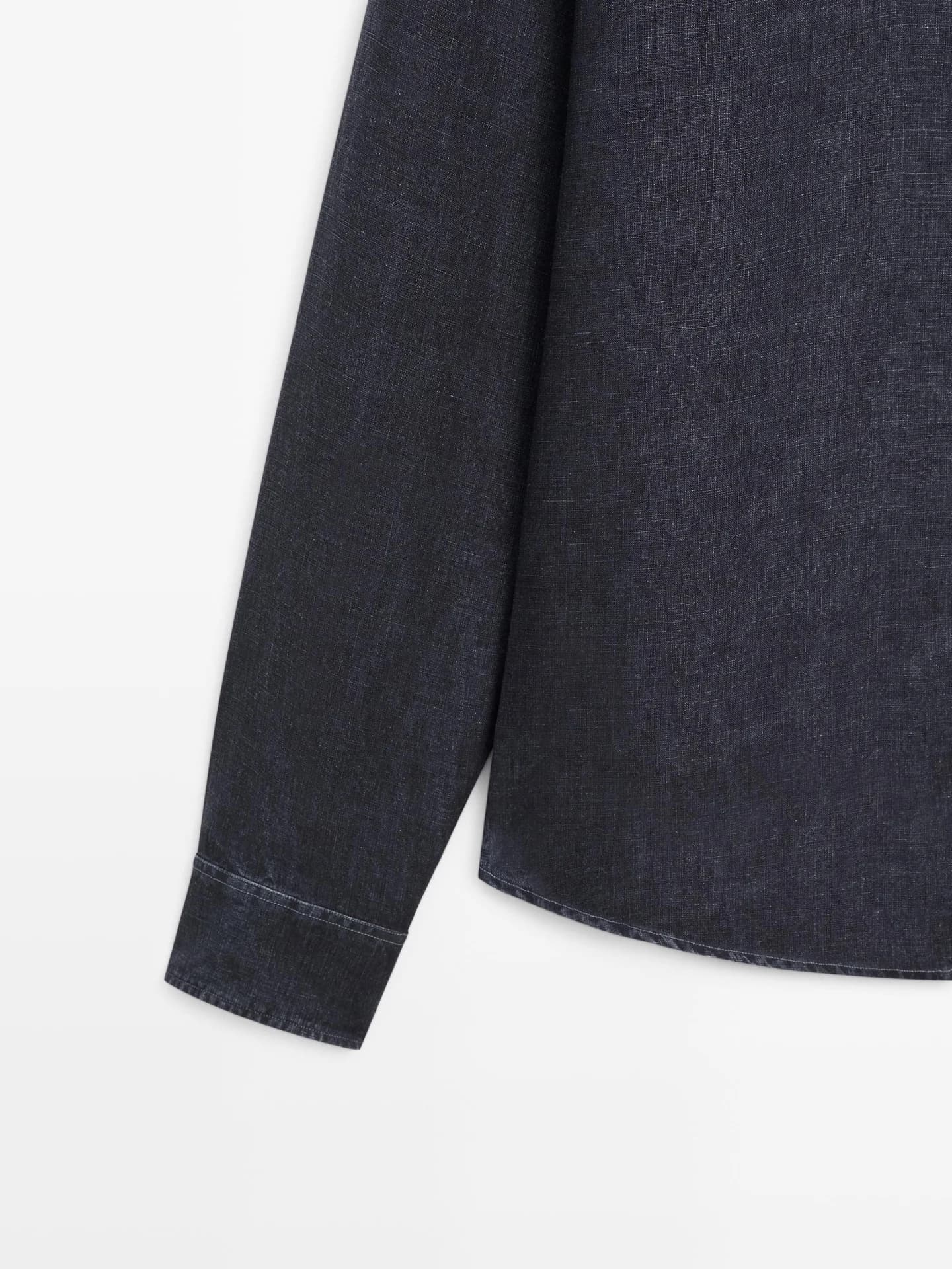 Рубашка стандартного кроя из 100% льна. - фото 6