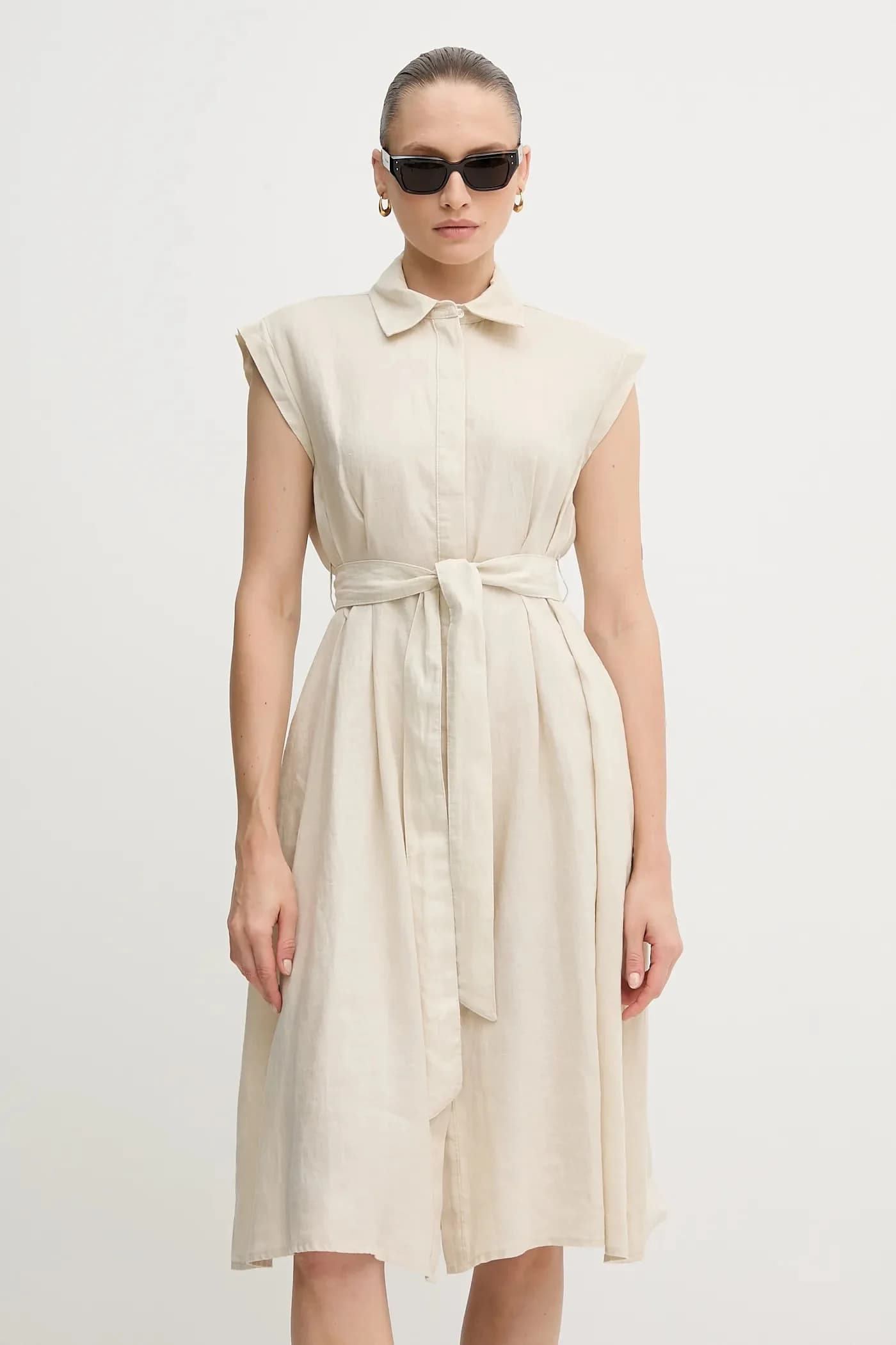 Льняное платье