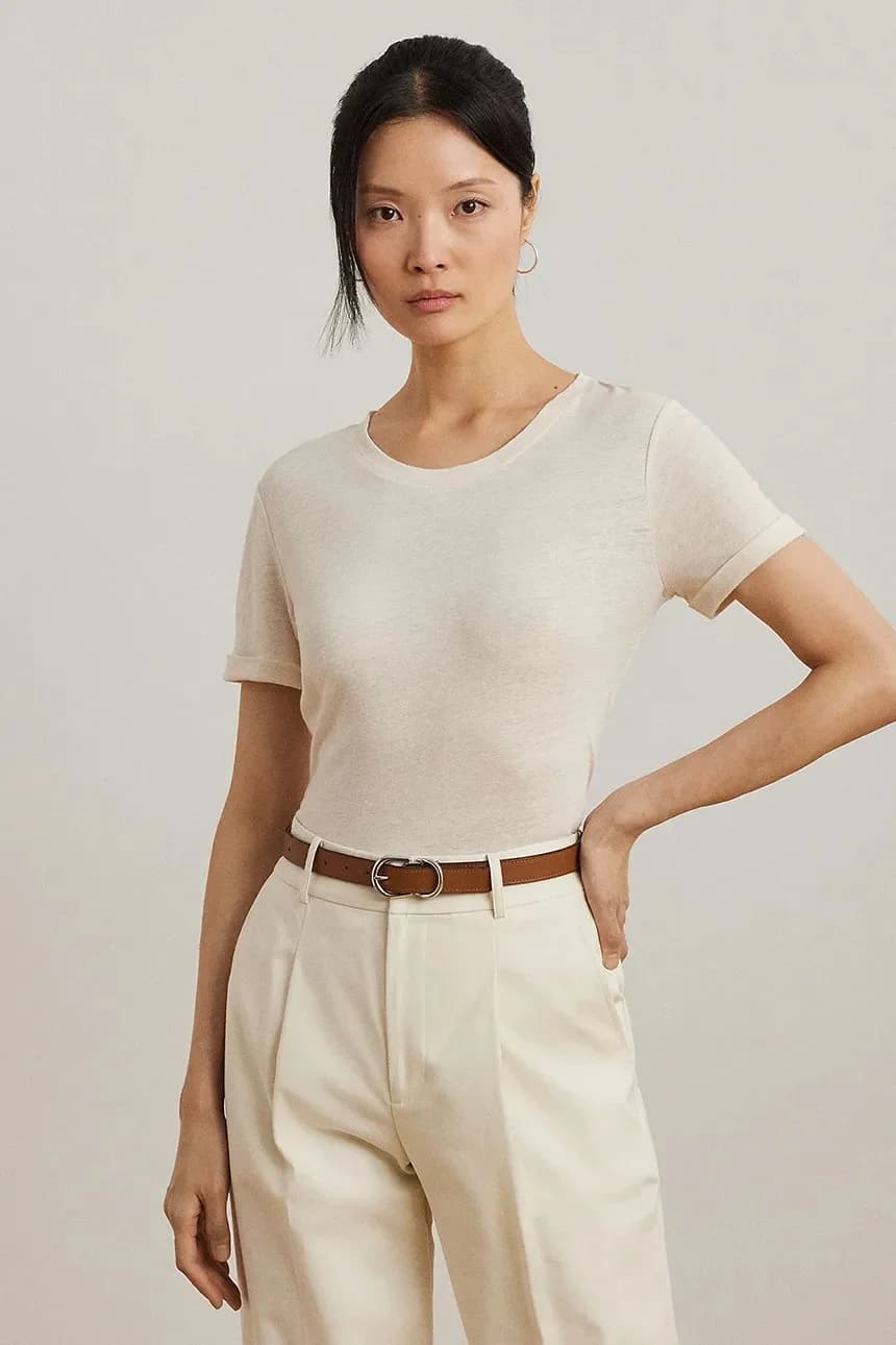 Льняная футболка