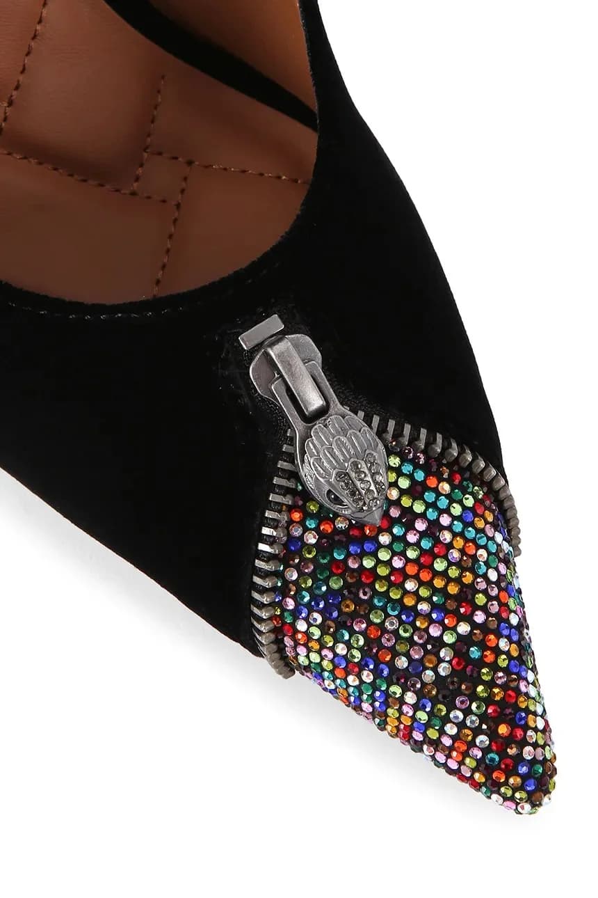 Замшевые туфли на каблуке с молнией Court - фото 3