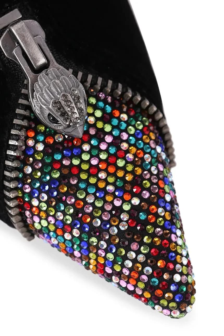 Замшевые туфли на каблуке с молнией Court - фото 4