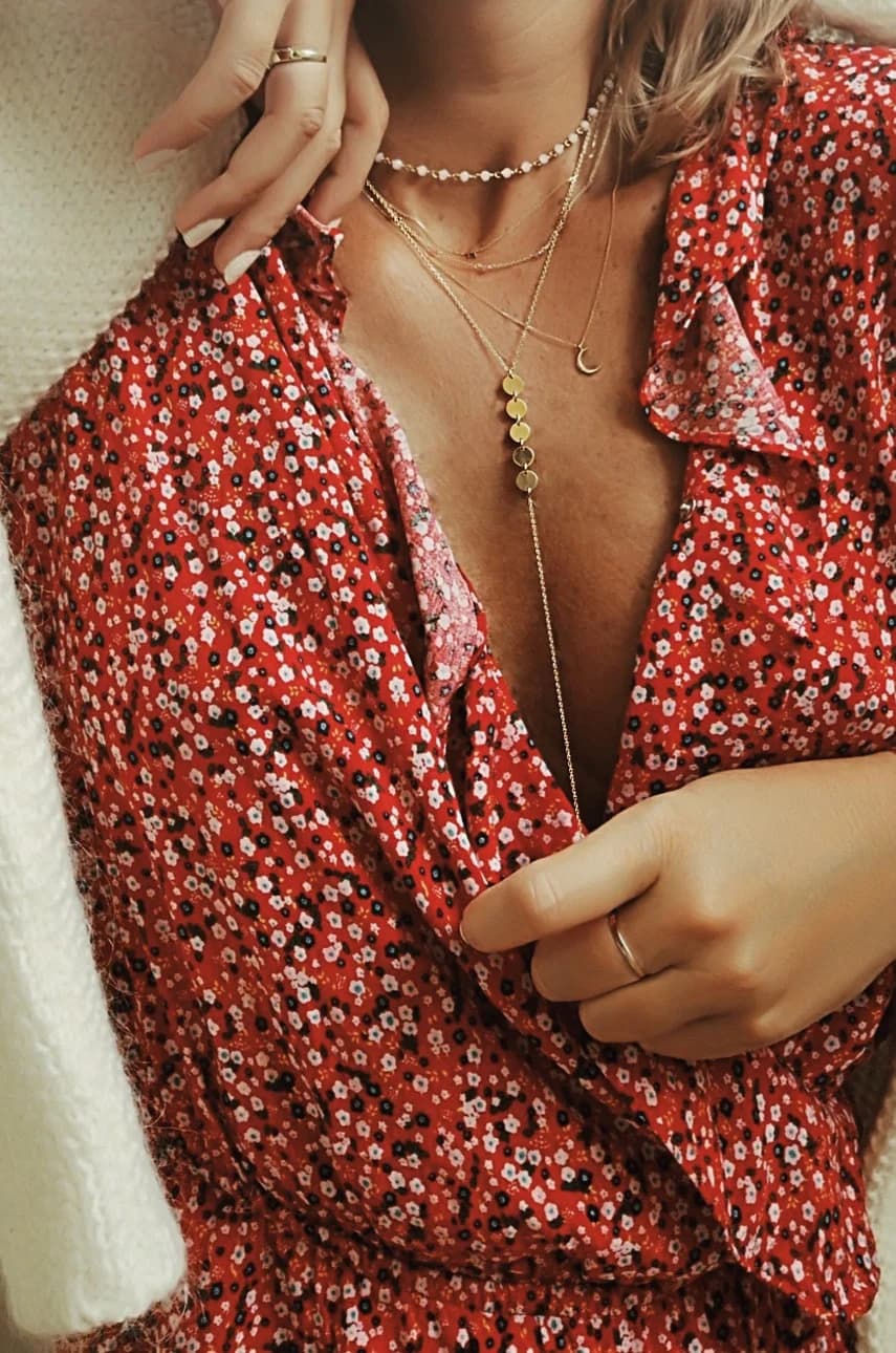 Овальное колье из позолоченного серебра - фото 2