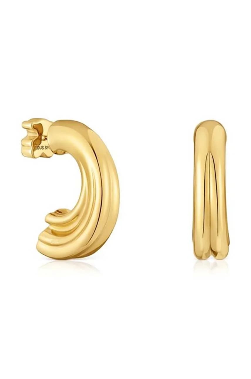 Позолоченные серебряные серьги 1950 г.