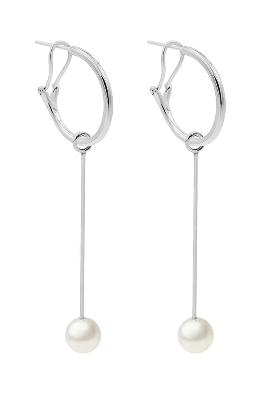 Посеребренные серьги