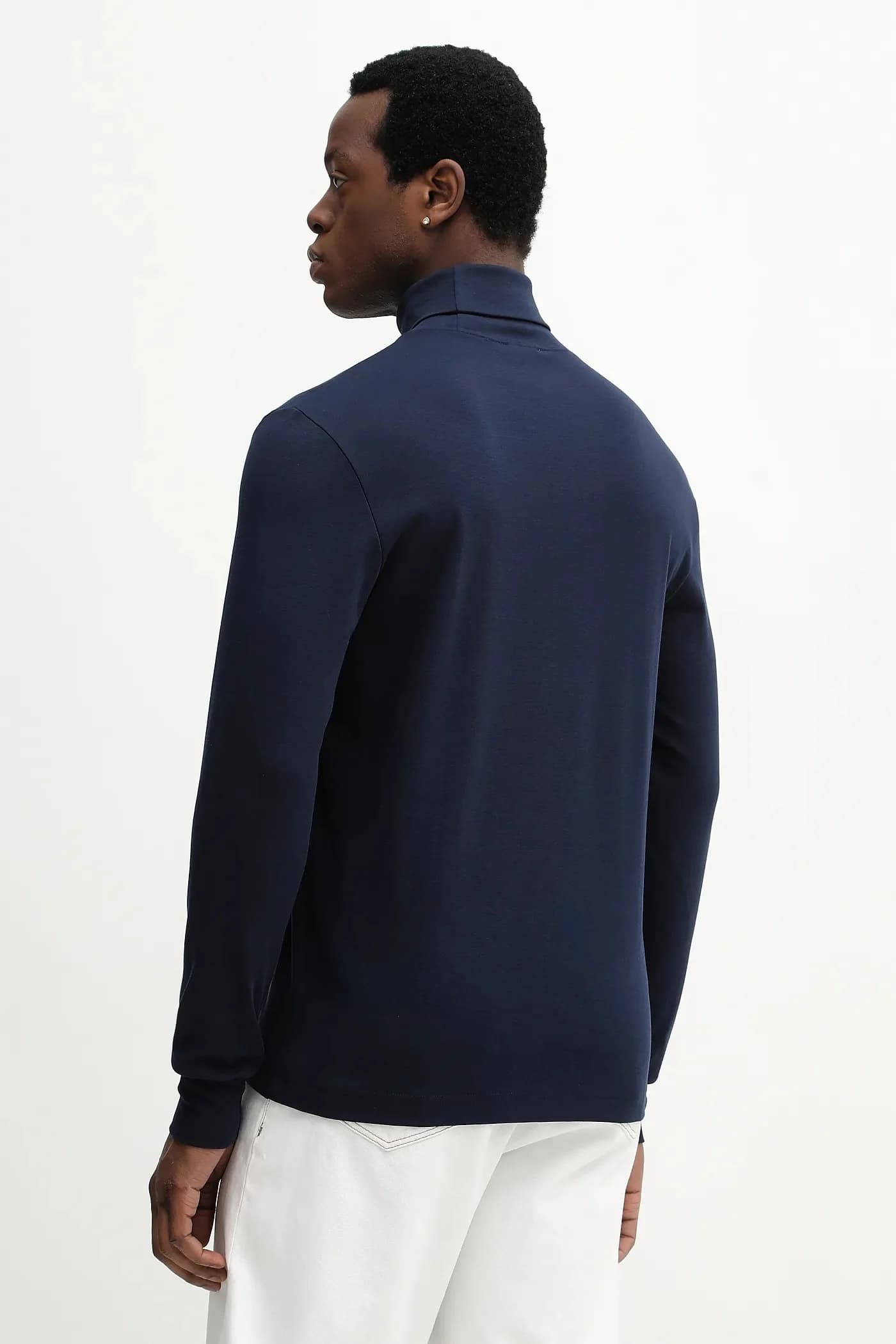 Хлопковая рубашка с длинным рукавом - фото 3