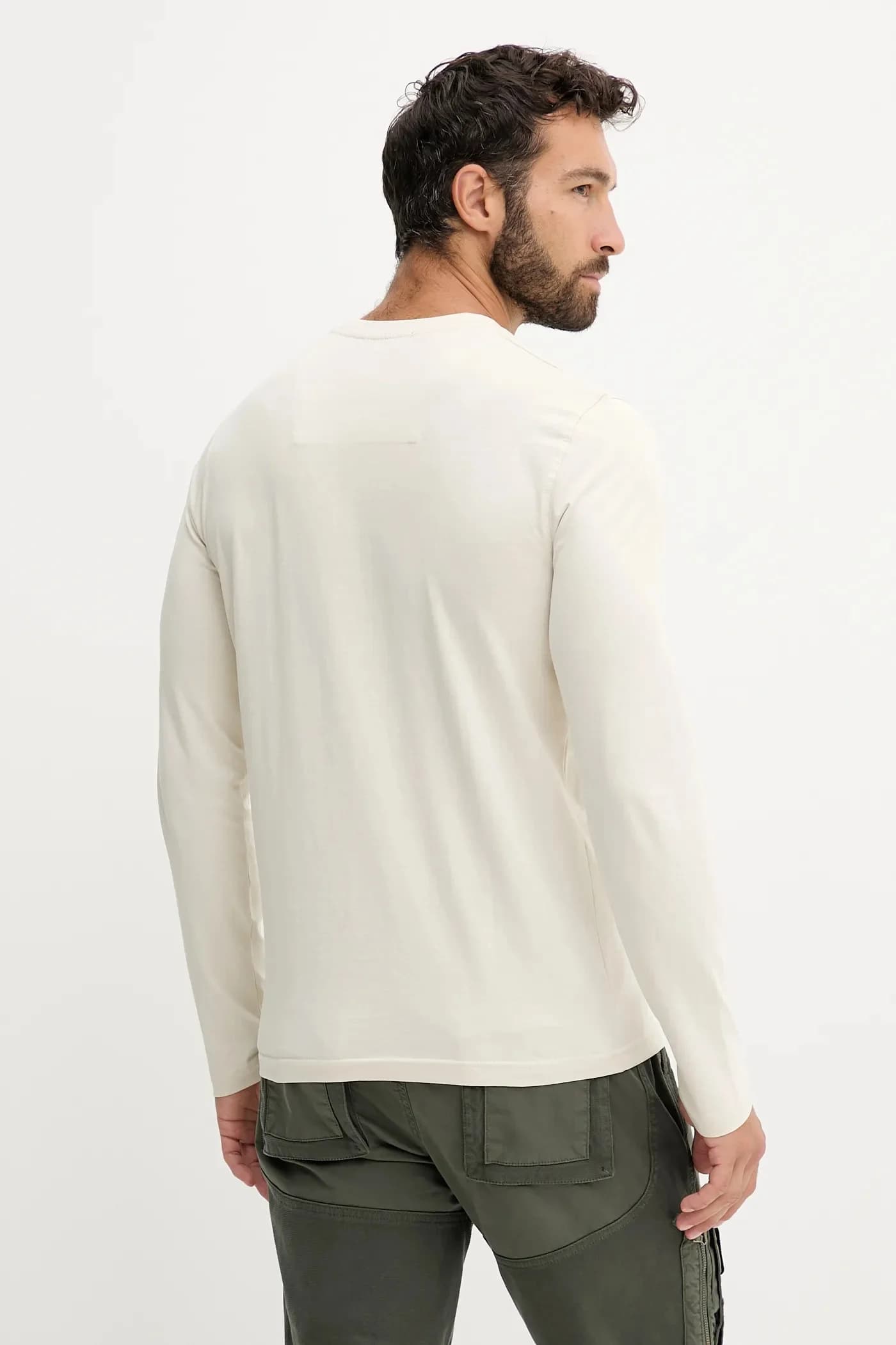 Хлопковая рубашка с длинным рукавом - фото 3