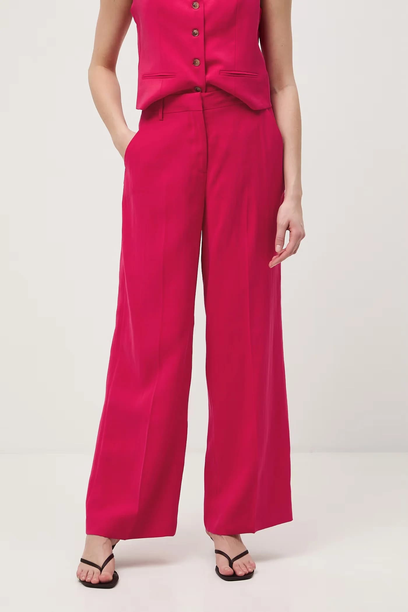 Женские широкие брюки с вискозой