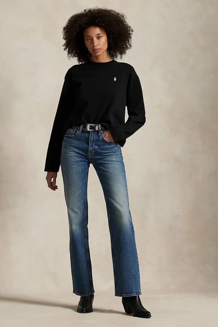 Хлопковая рубашка с длинным рукавом - фото 3