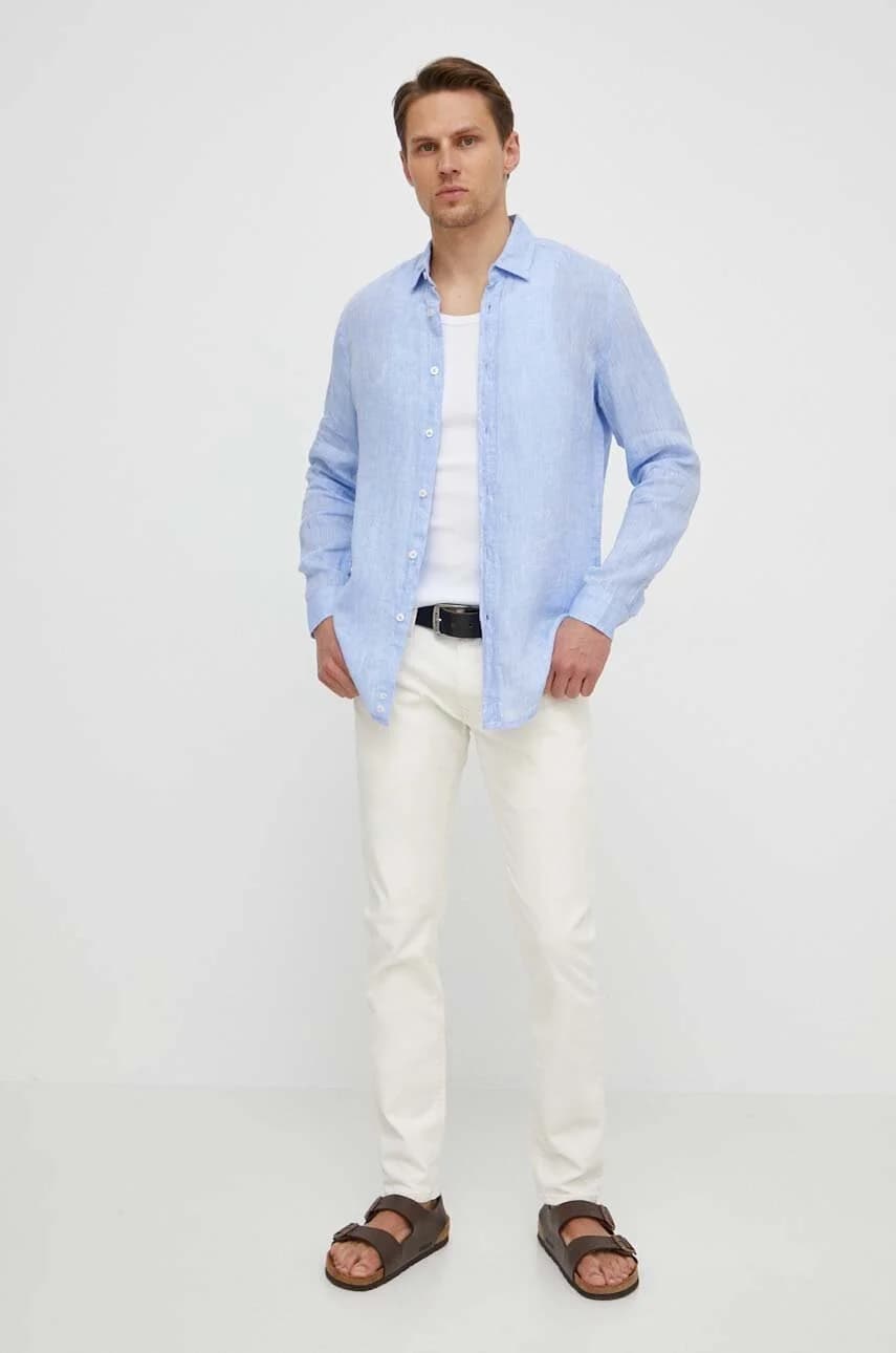 Льняная рубашка - фото 2