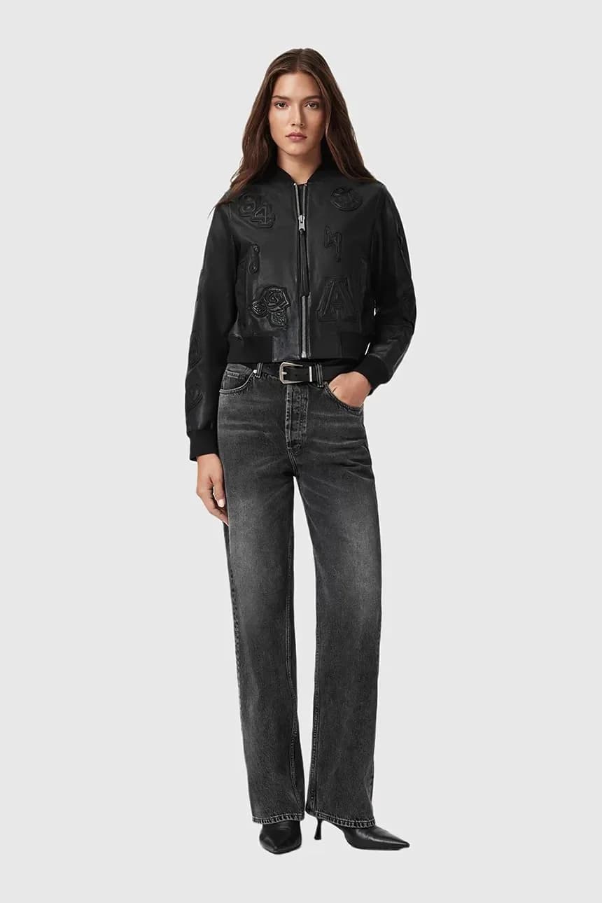 Кожаный бомбер - фото 3