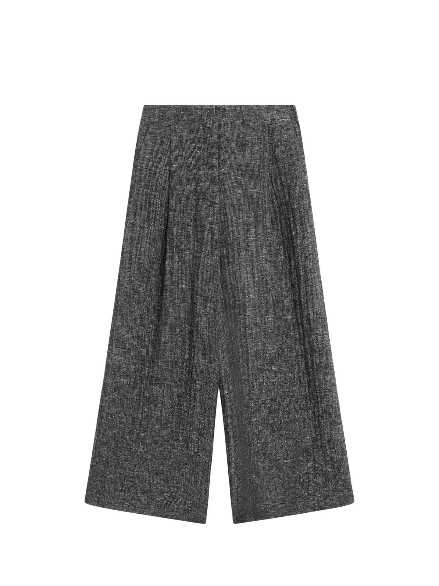 Брюки со складками Total Look, меланжевый лен - фото 8