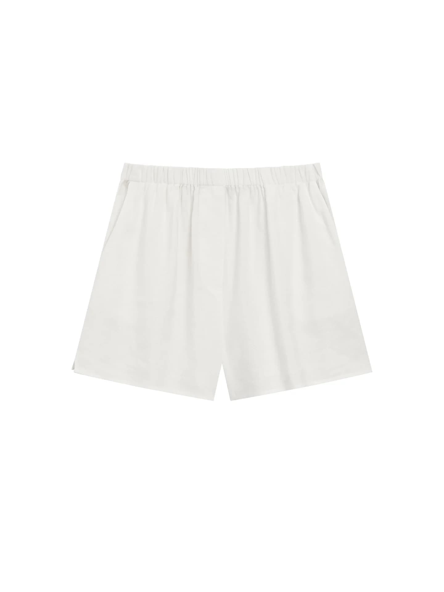 Короткие шорты-бермуды с льном - фото 8