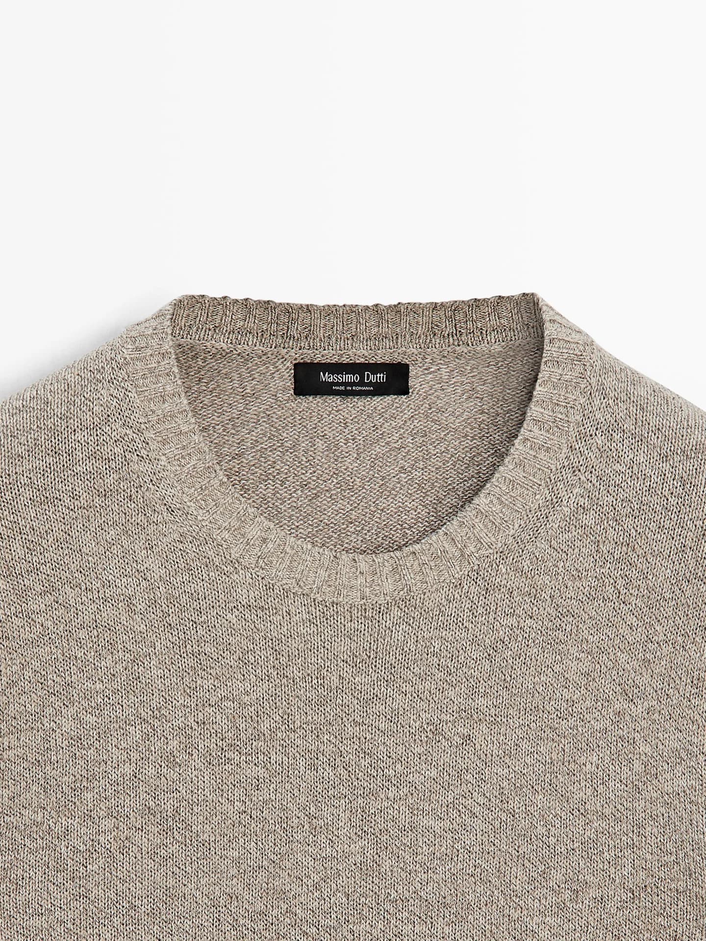 Вязаный свитер из хлопковых и льняных ниток. - фото 8