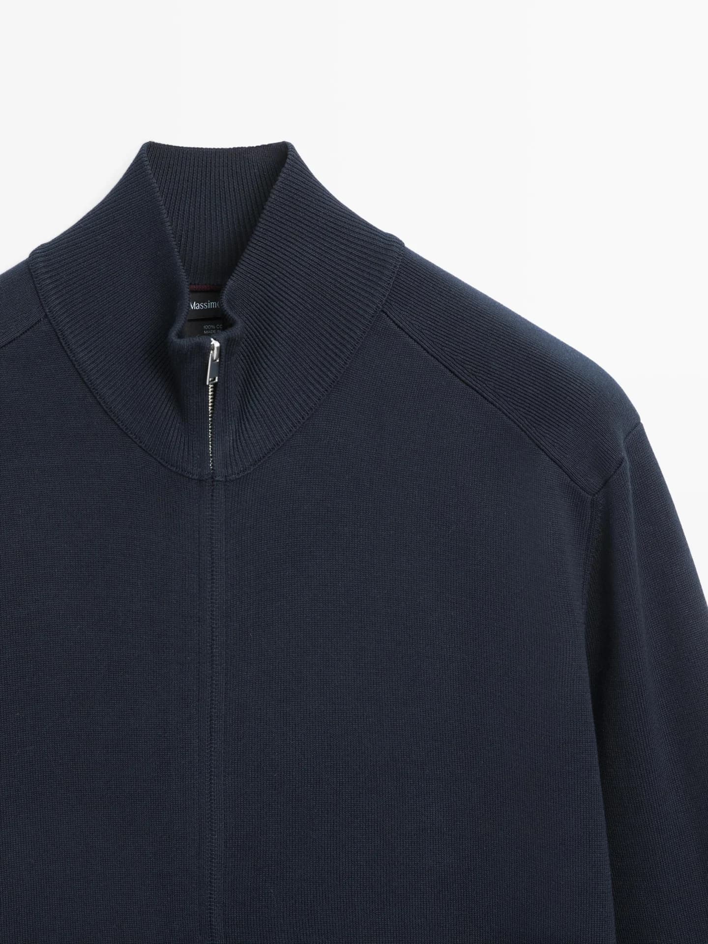 Кардиган хлопковой вязки с застежкой-молнией - фото 7