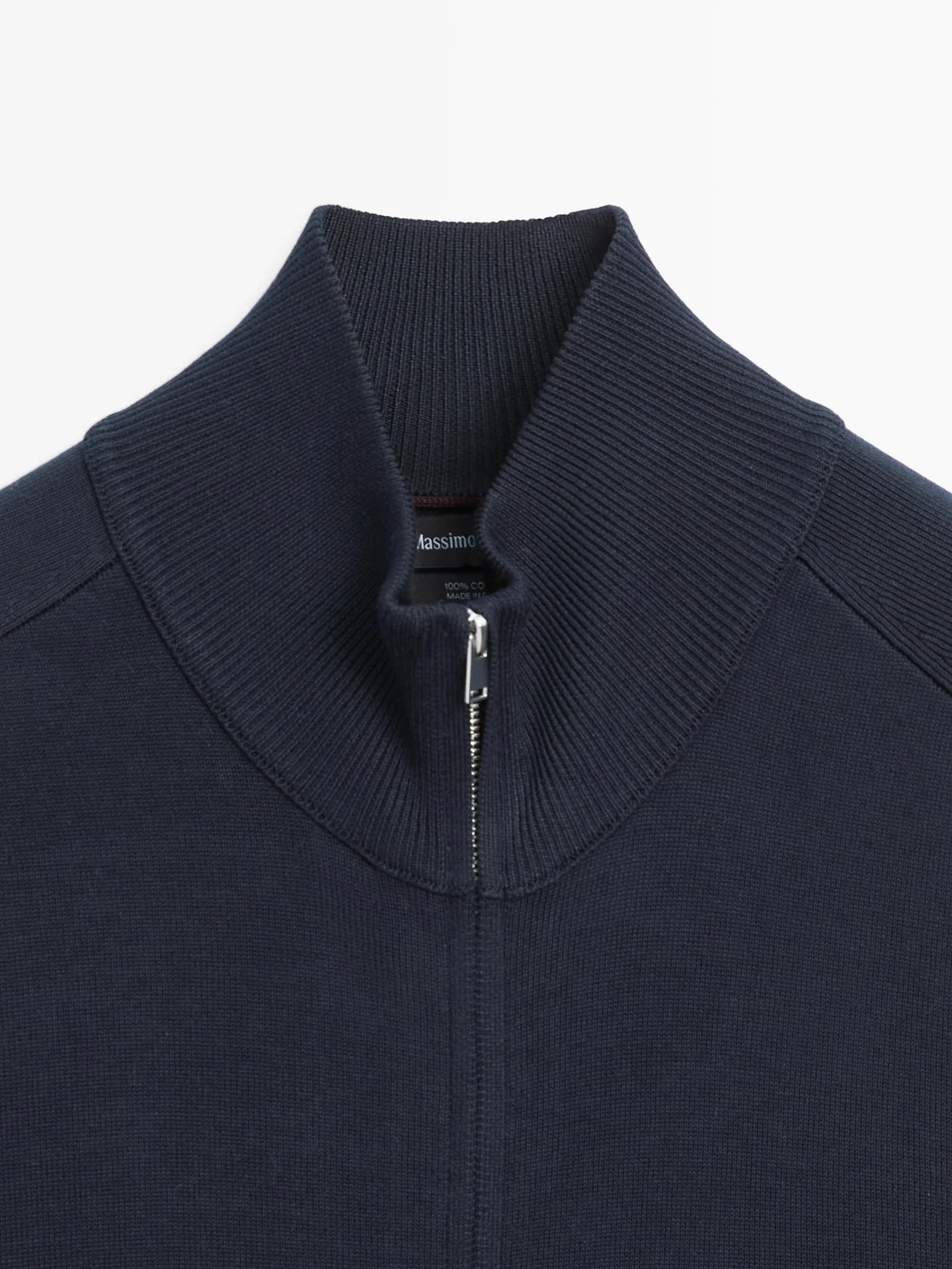 Кардиган хлопковой вязки с застежкой-молнией - фото 8