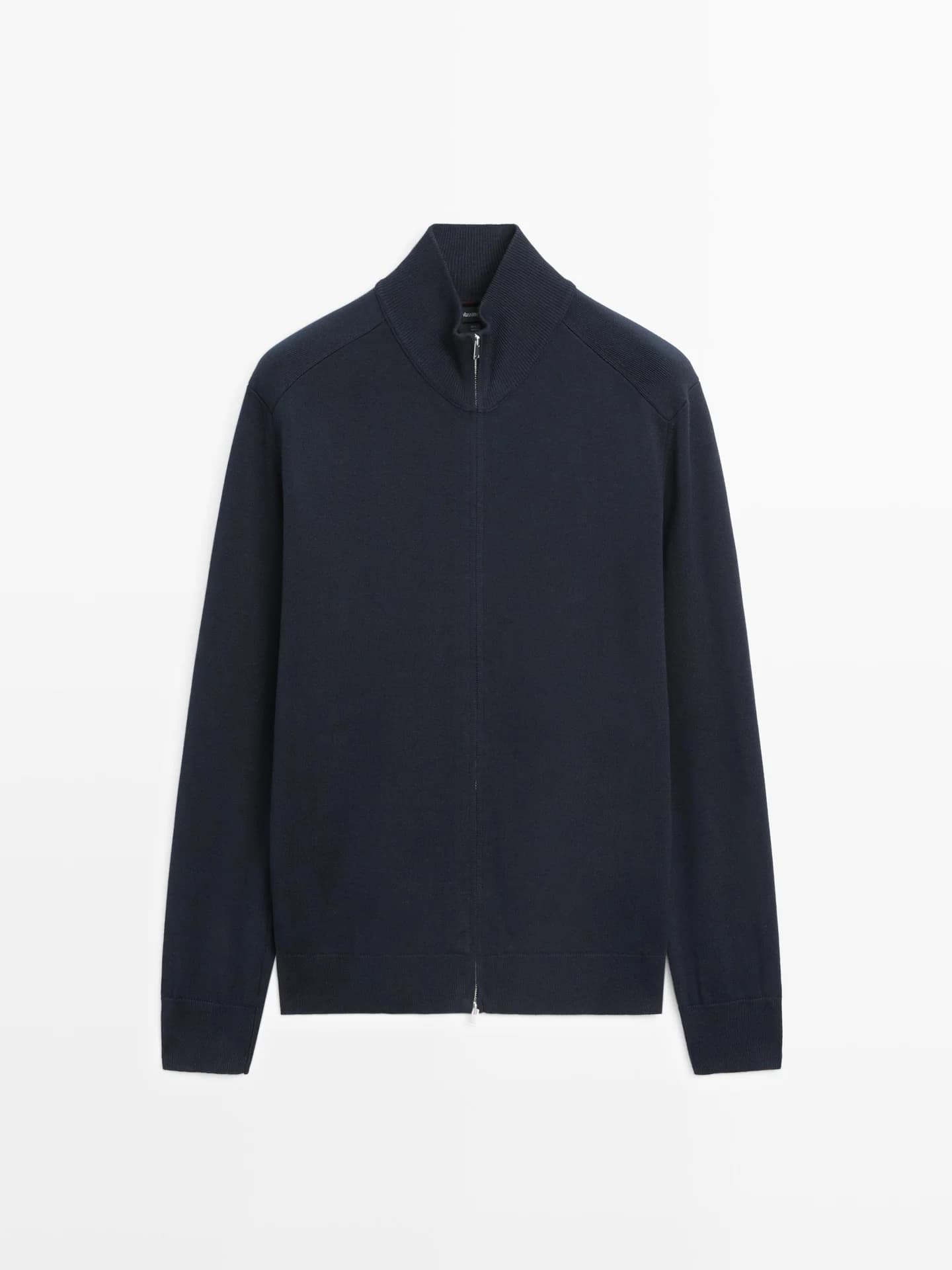 Кардиган хлопковой вязки с застежкой-молнией - фото 10