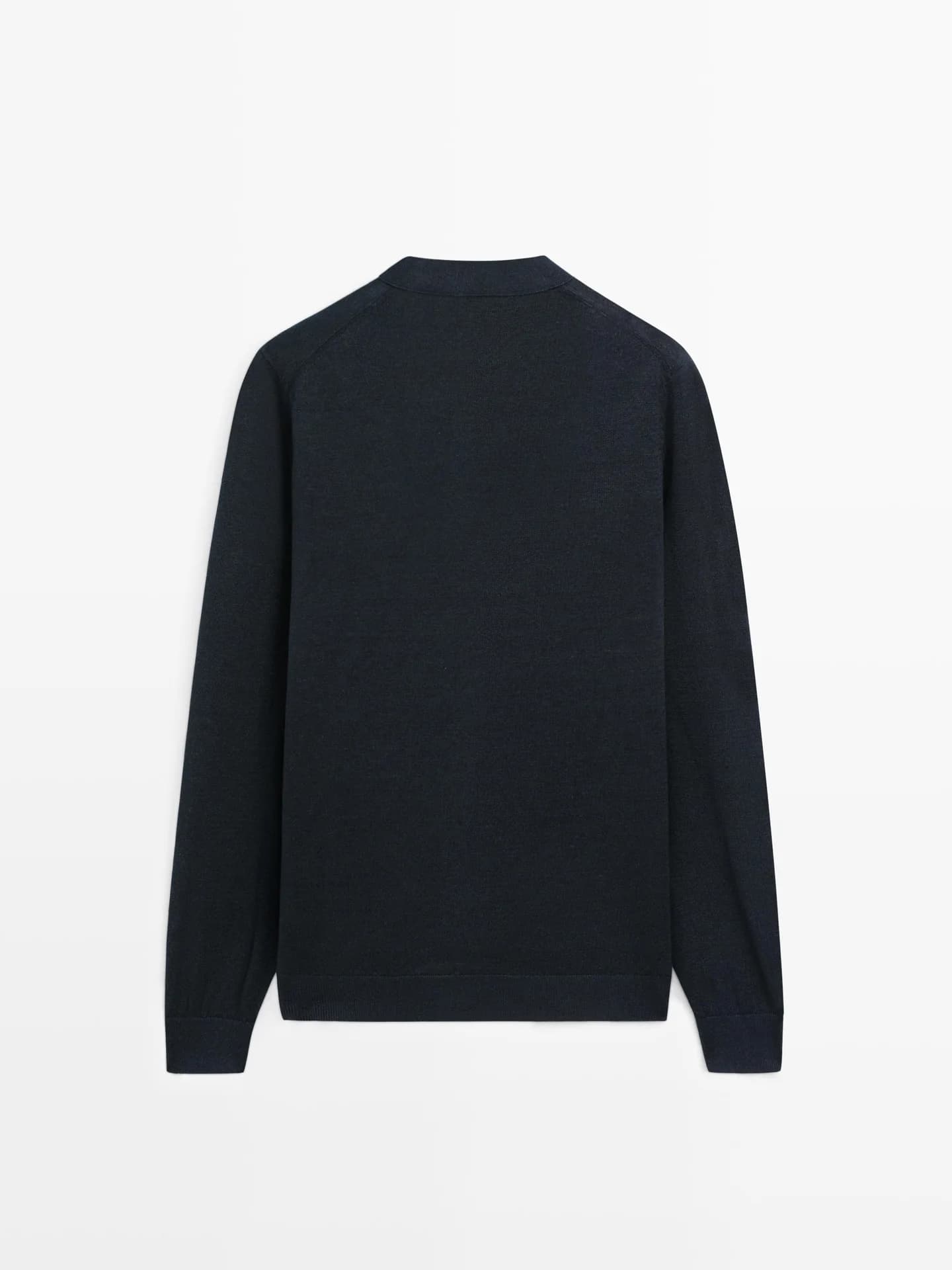 Вязаный кардиган с льняными пуговицами. - фото 6