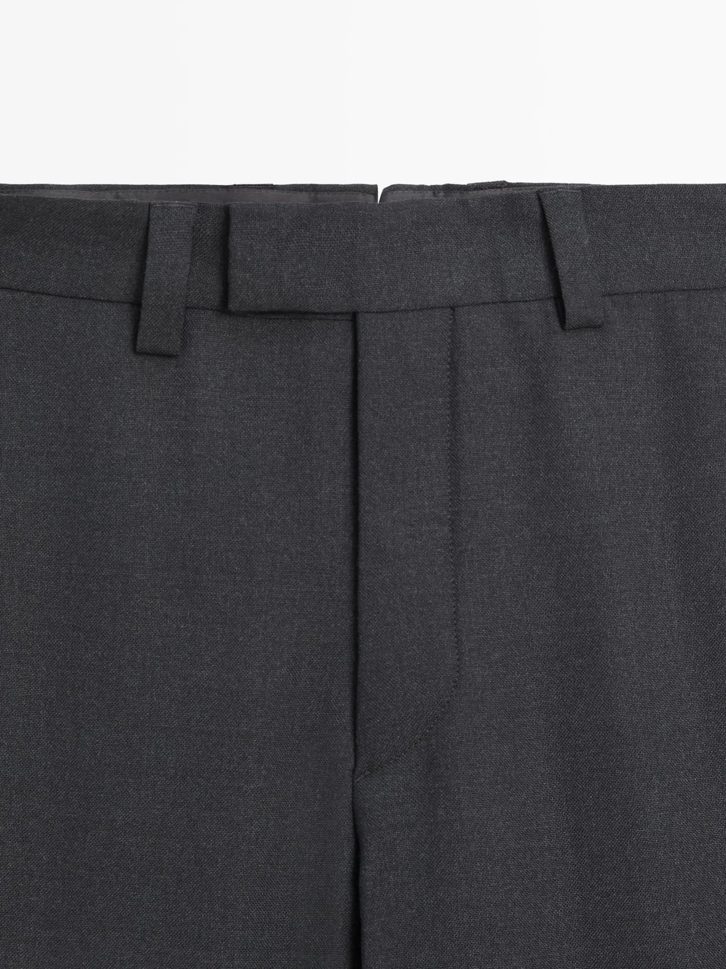 Брюки прямого кроя из трехниточной шерсти - фото 8