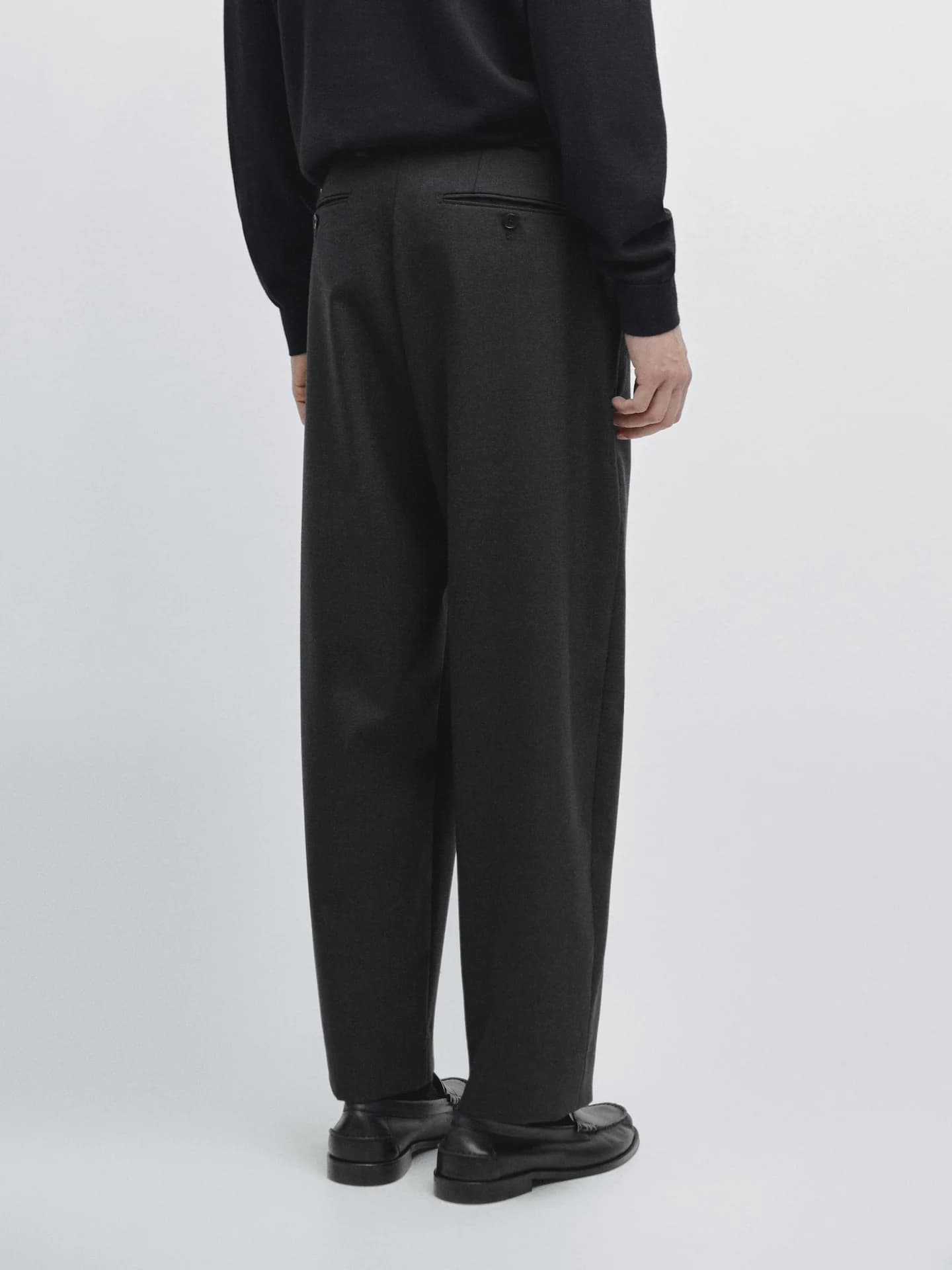 Брюки прямого кроя из трехниточной шерсти - фото 9