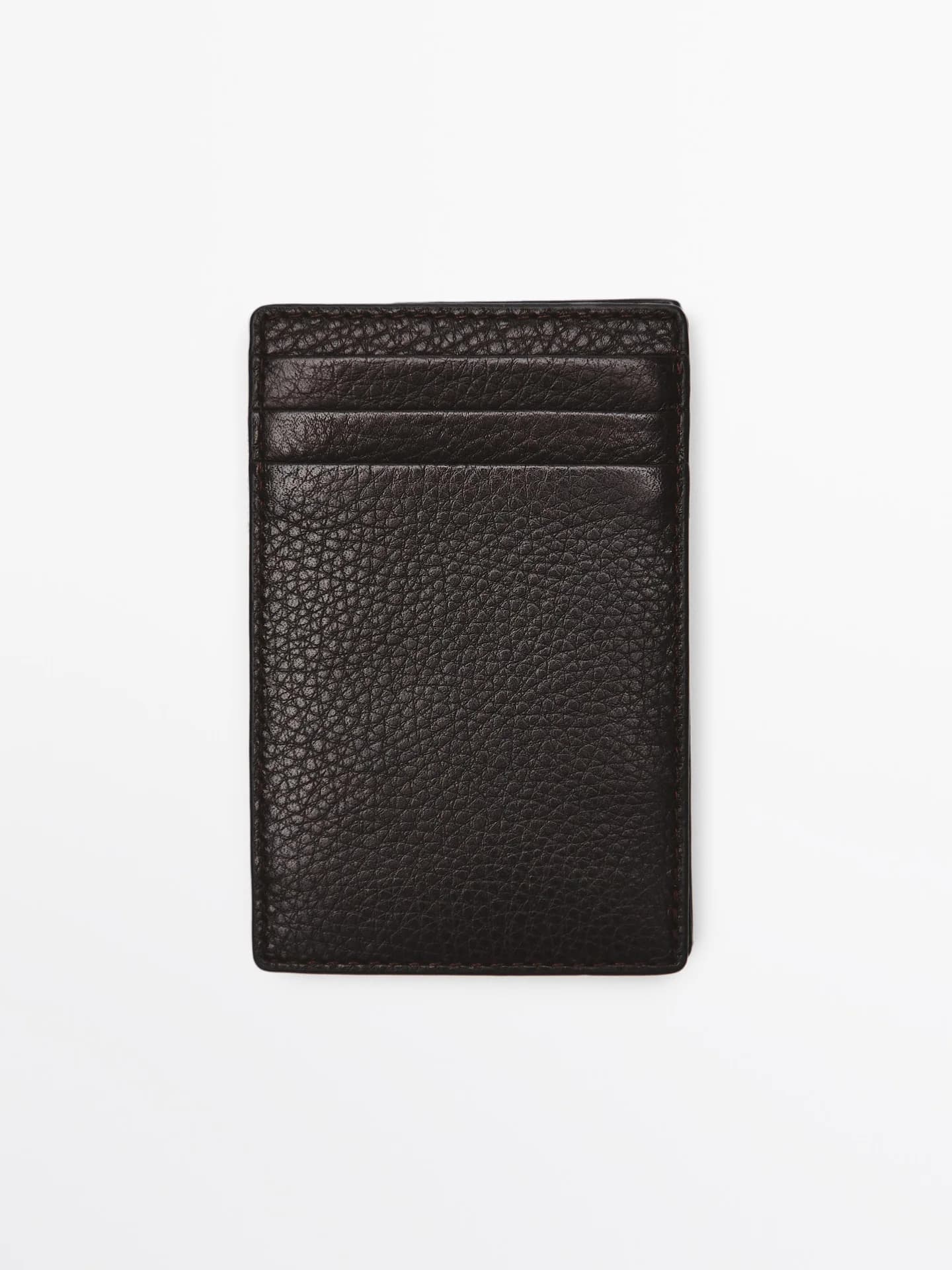 Вертикальный «волшебный» кошелек из кожи наппа - фото 8