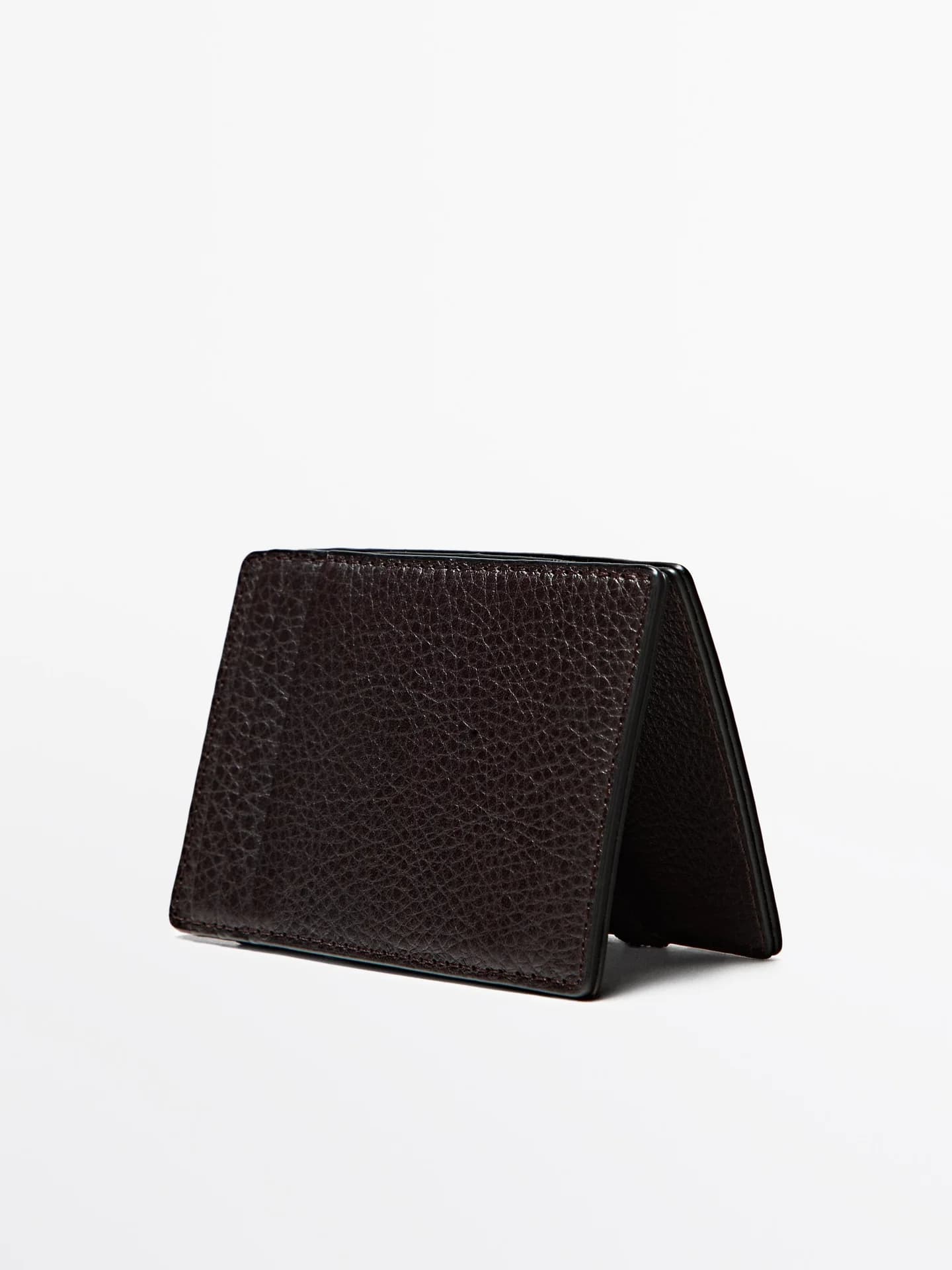 Вертикальный «волшебный» кошелек из кожи наппа - фото 10