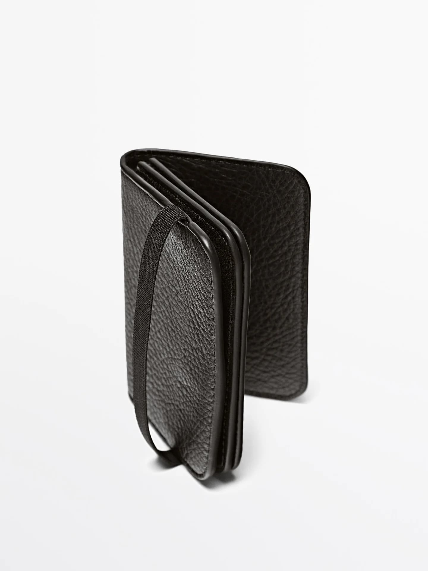 Визитница из кожи наппа с клапаном - фото 4