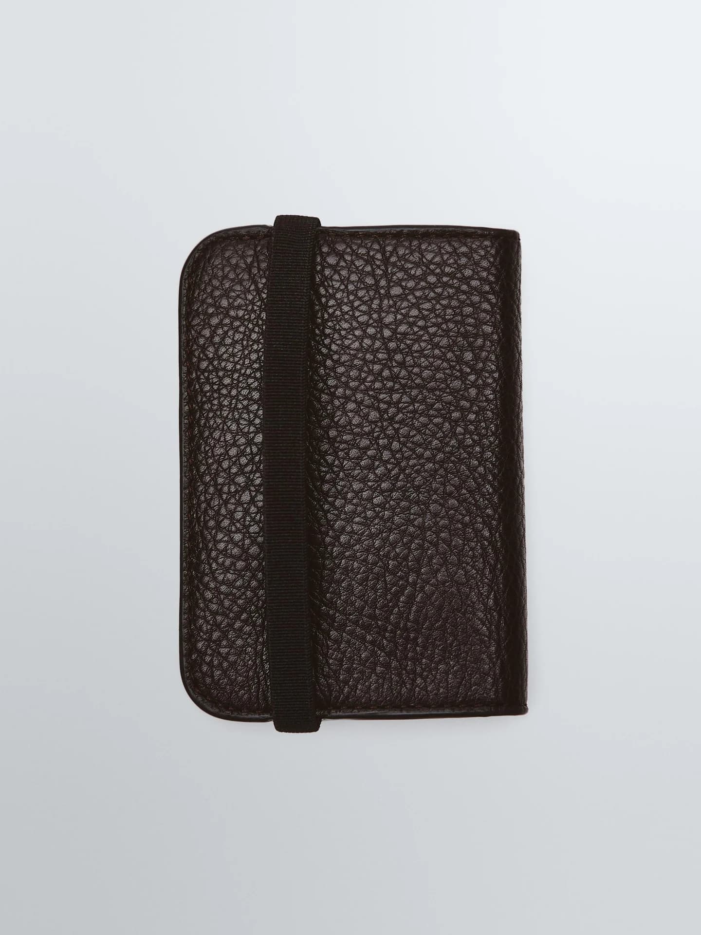 Визитница из кожи наппа с клапаном - фото 8