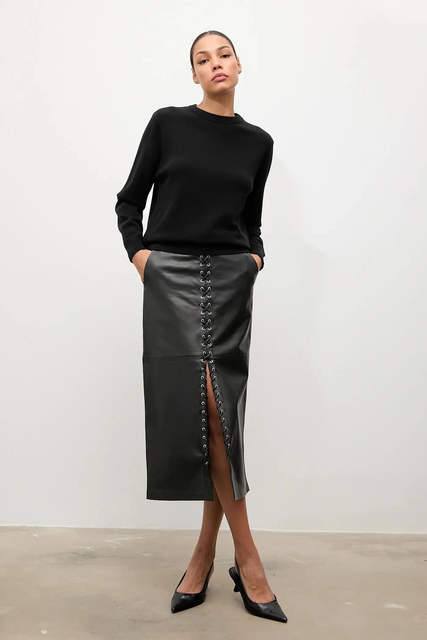 Кожаная юбка