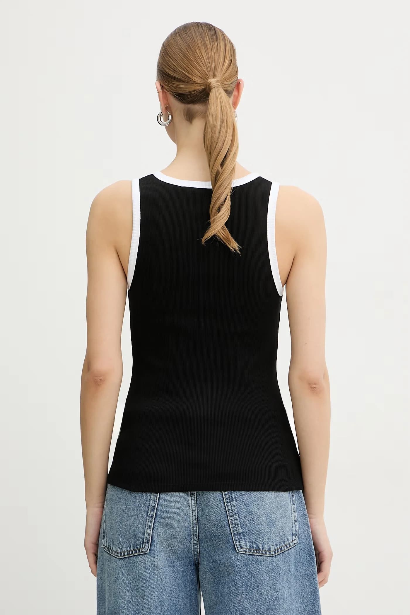 Женский хлопковый топ с эластаном - фото 3