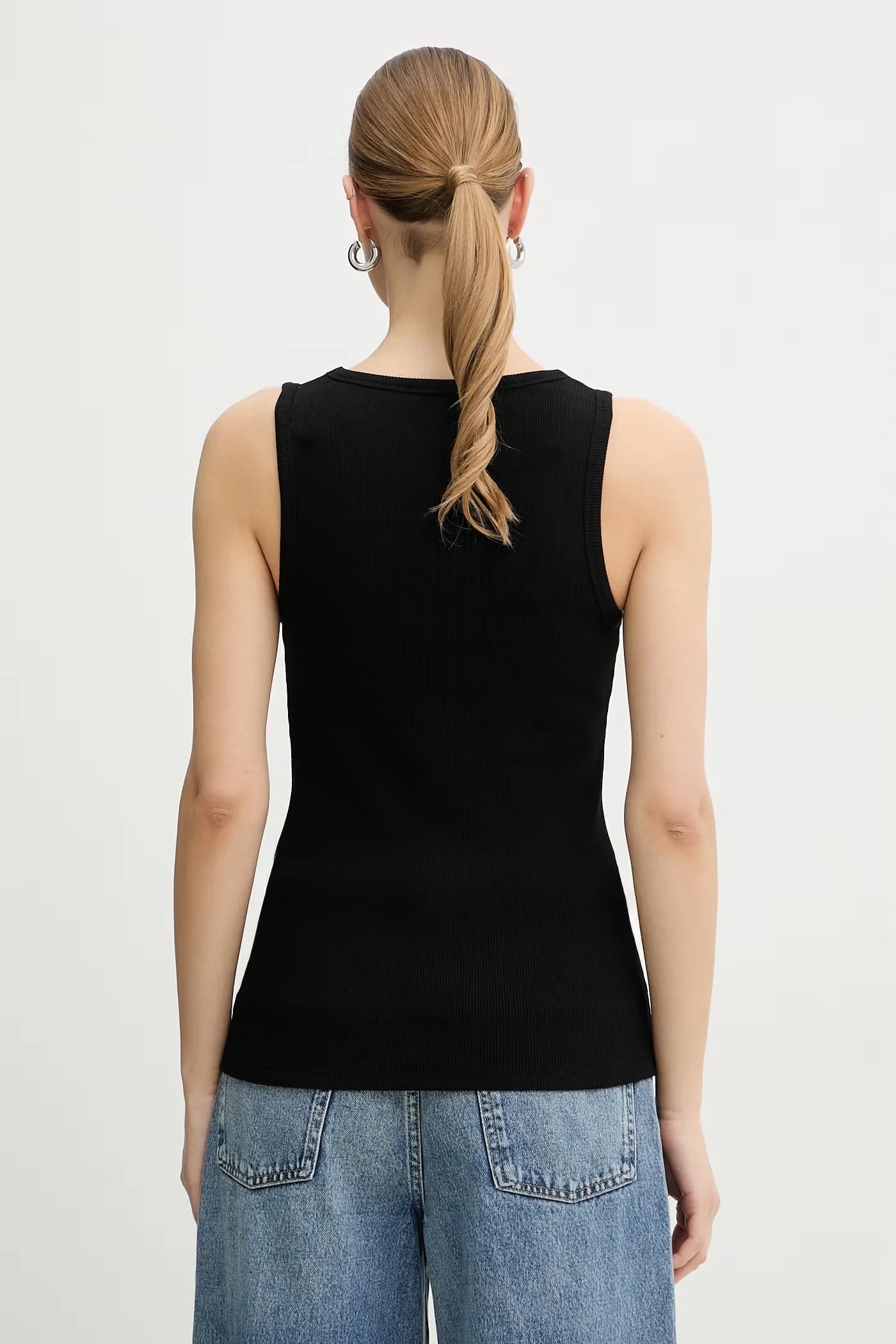 Женский хлопковый топ с эластаном - фото 3