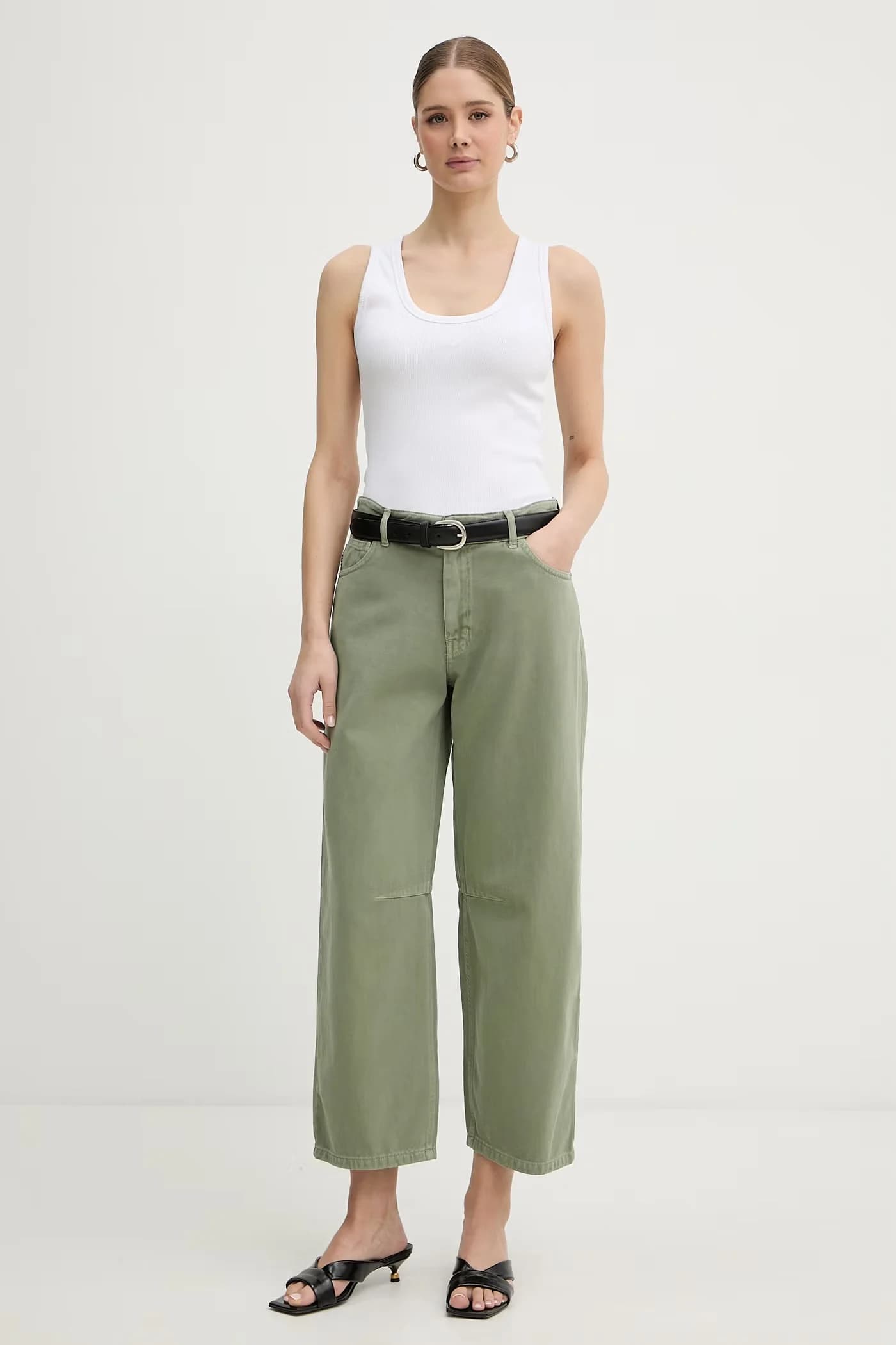 Женский хлопковый топ с эластаном - фото 2