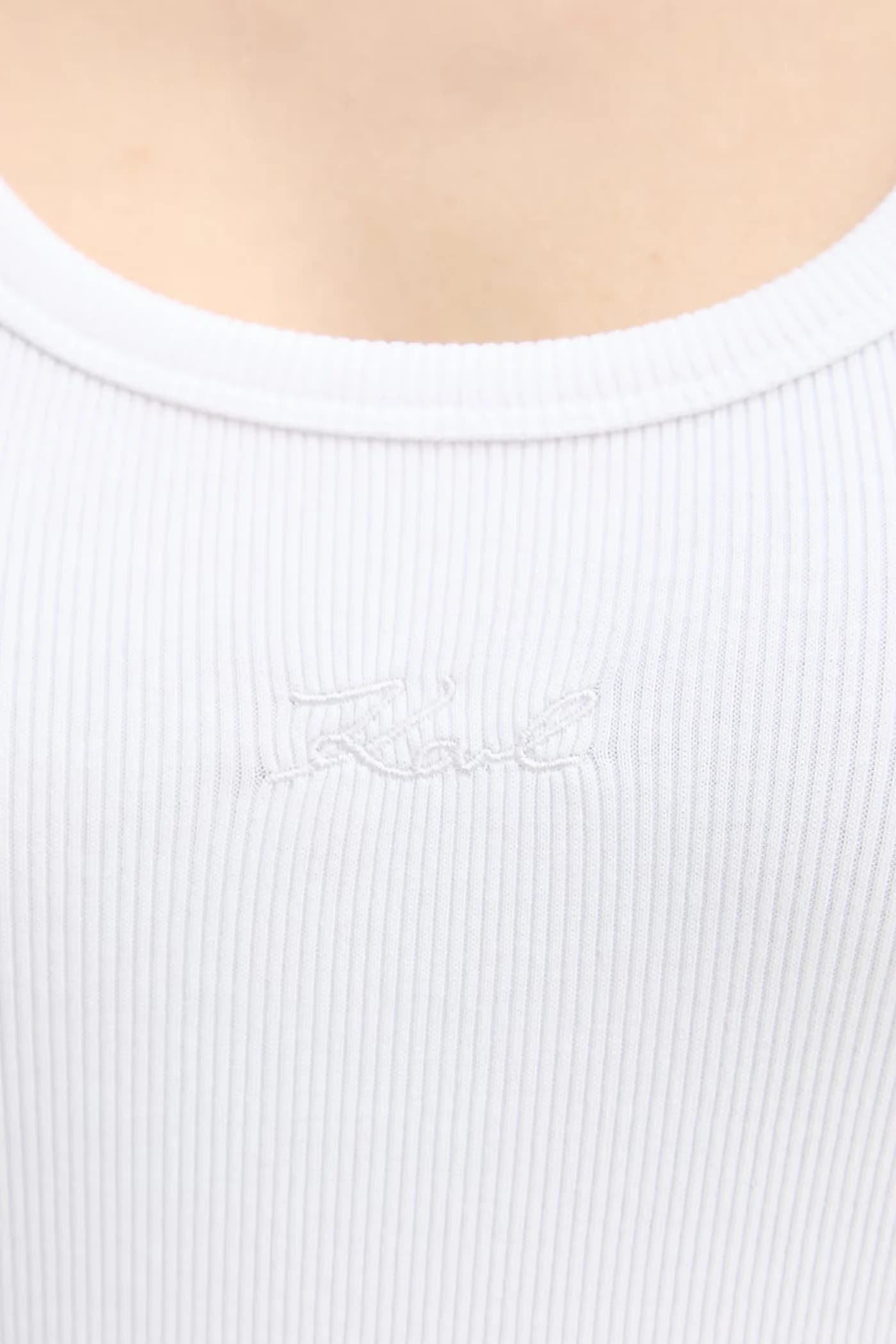 Женский хлопковый топ с эластаном - фото 5