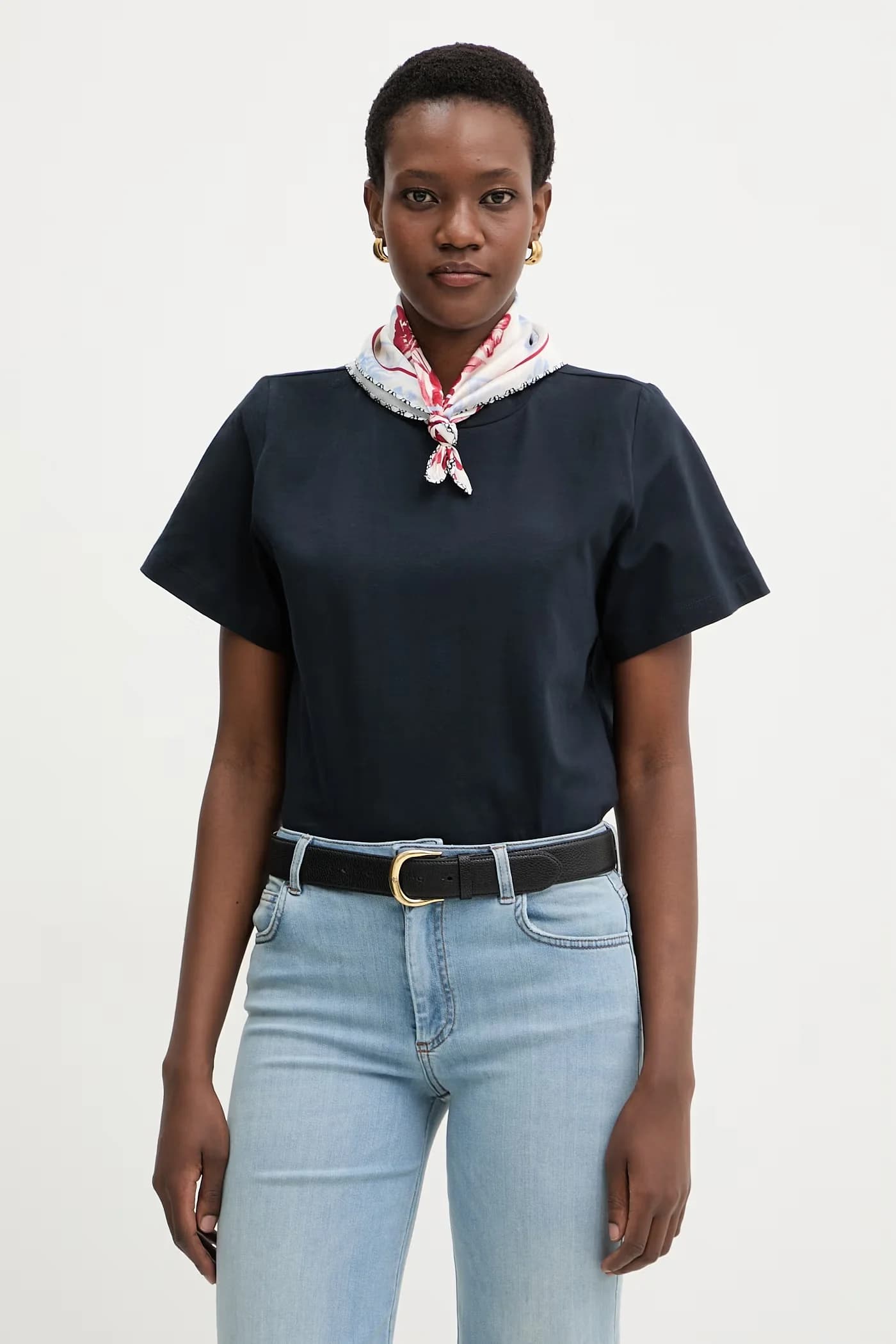 Женская хлопковая футболка с эластаном Emme от Marella