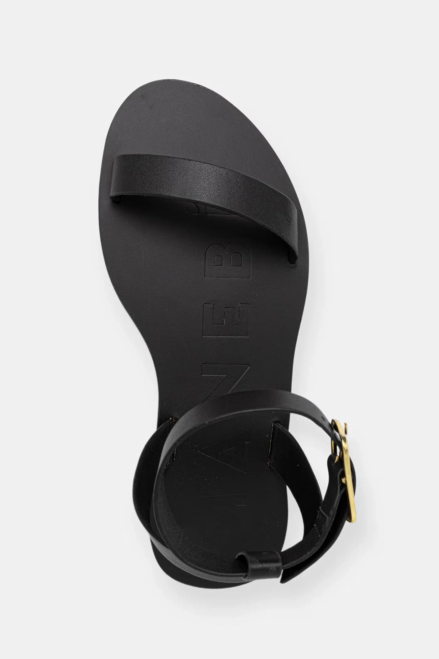 Сандалии женские кожаные Черные на одной ремешке с пряжкой Leat - фото 4