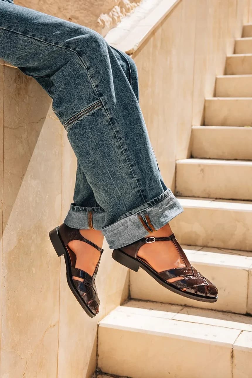 Женские кожаные сандалии - фото 6