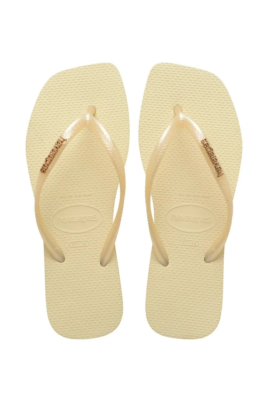 Женские шлепанцы SLIM SQUARE LOGO METALLIC