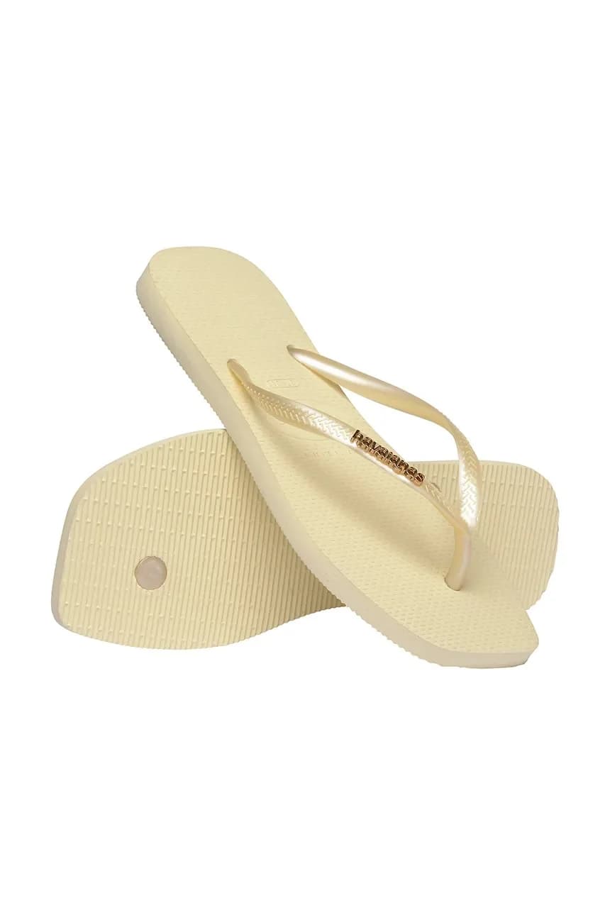 Женские шлепанцы SLIM SQUARE LOGO METALLIC - фото 4