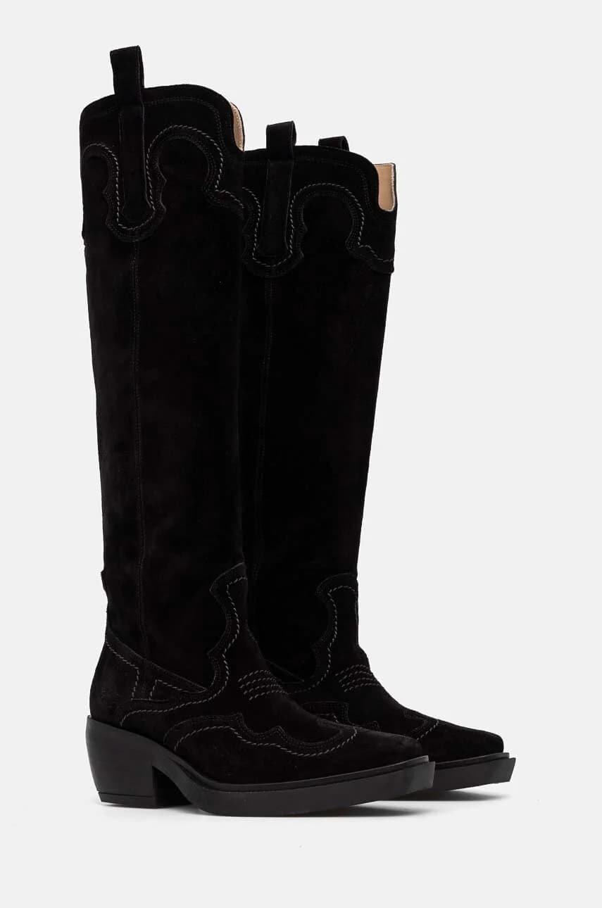 Замшевые ковбойские сапоги - фото 2