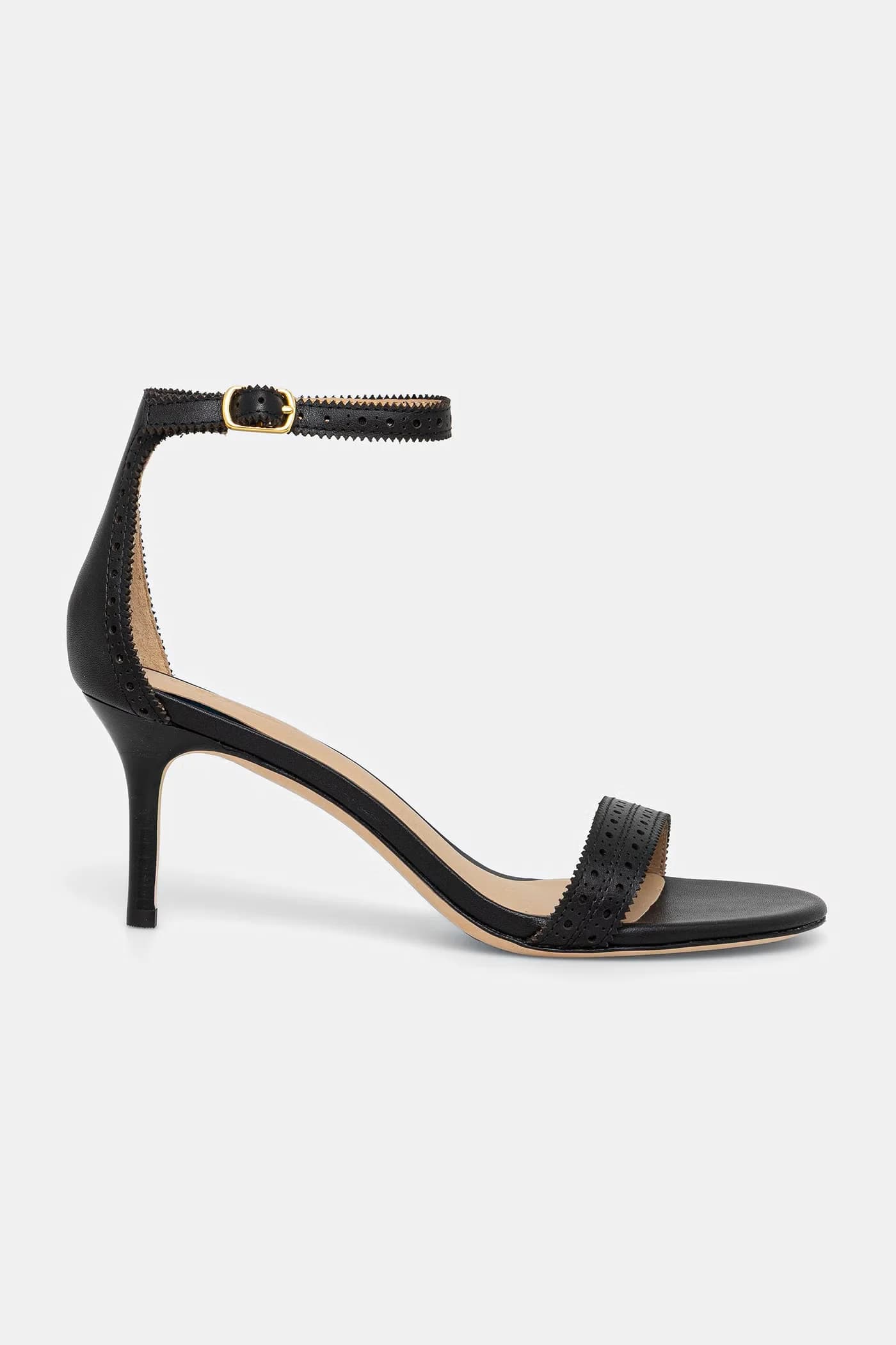 кожаные босоножки Allie M на высоком каблуке - фото 2