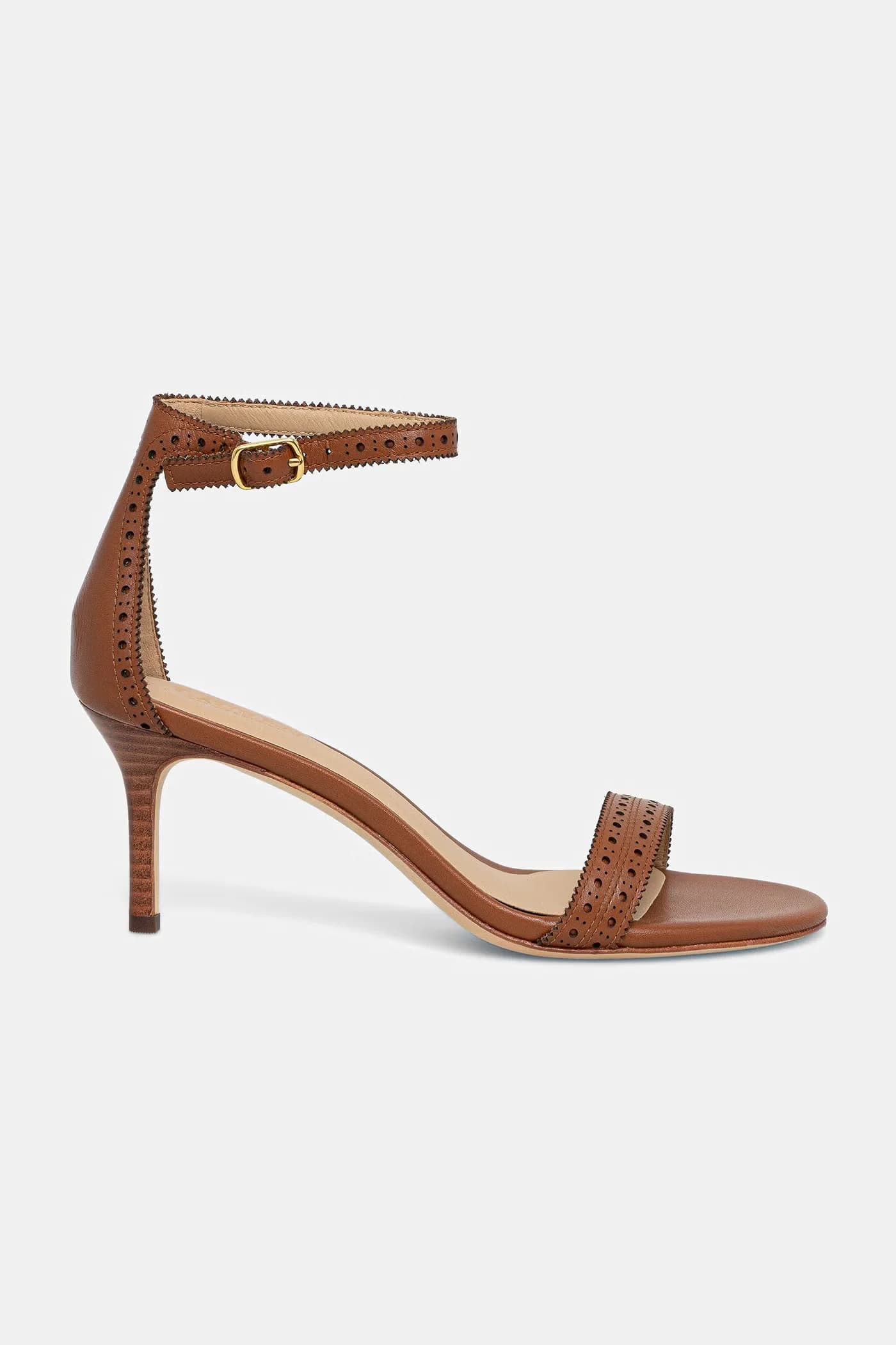 кожаные босоножки Allie M на высоком каблуке - фото 2