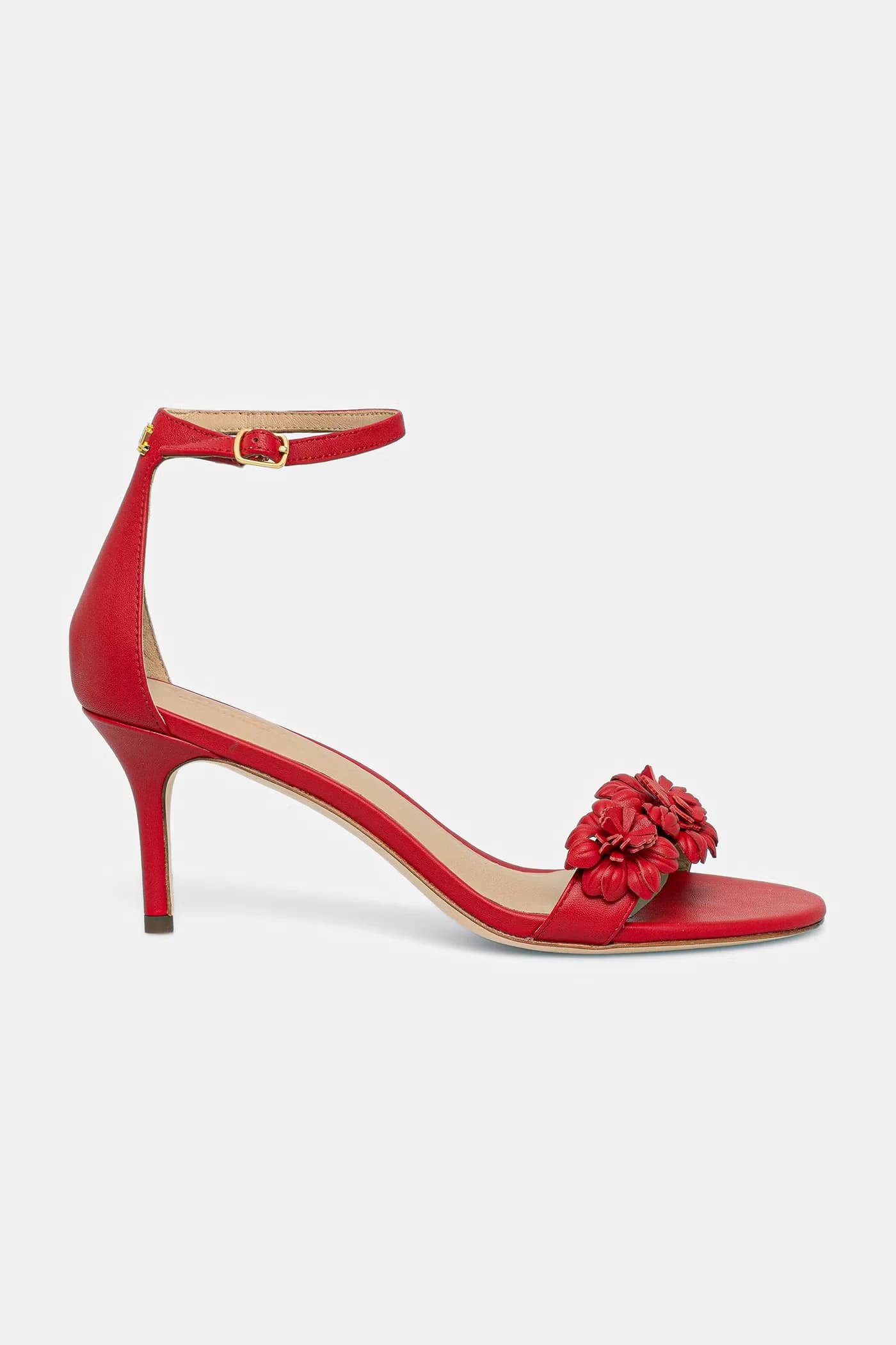 Кожаные босоножки Allie M Flwr на высоком каблуке - фото 2
