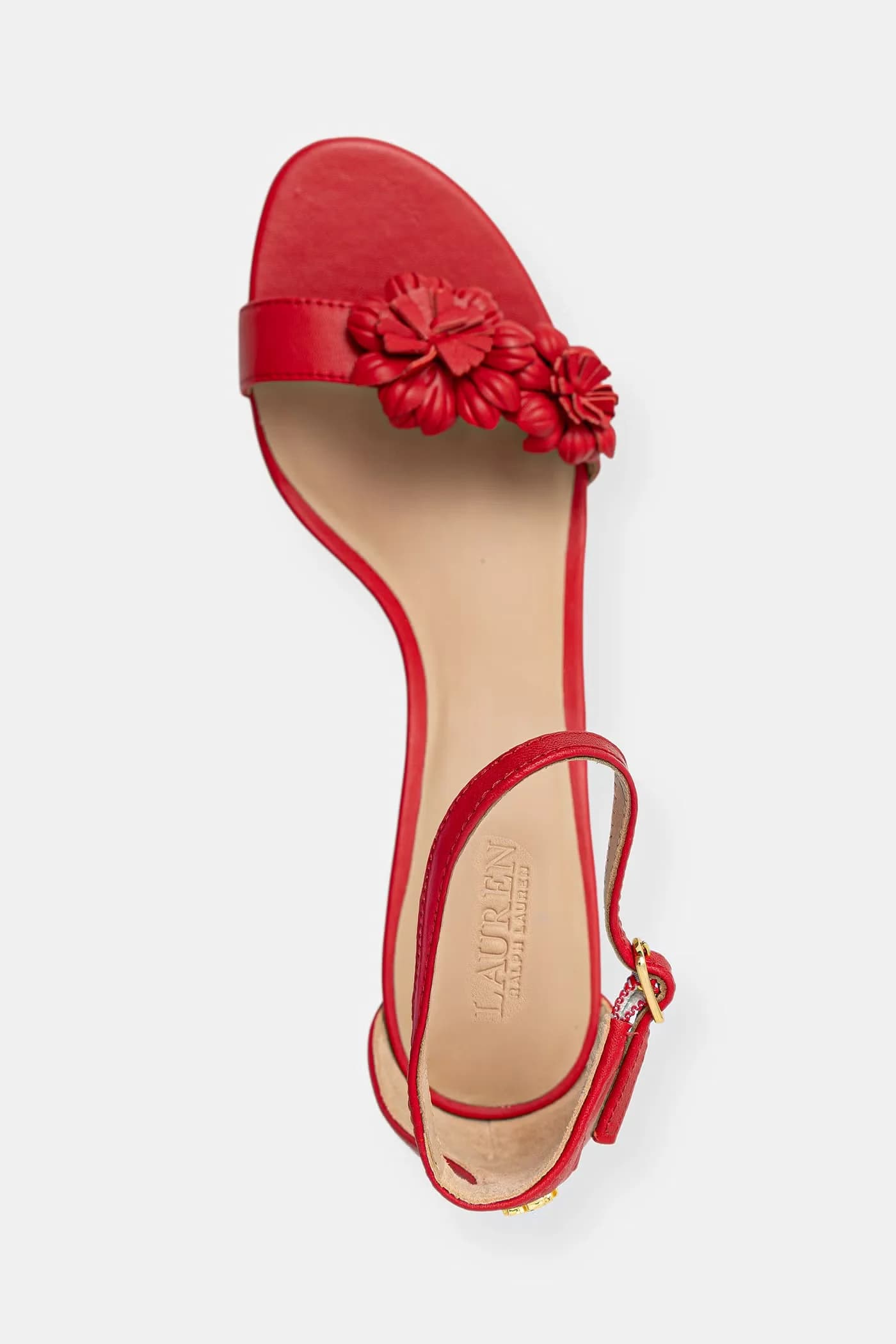 Кожаные босоножки Allie M Flwr на высоком каблуке - фото 4