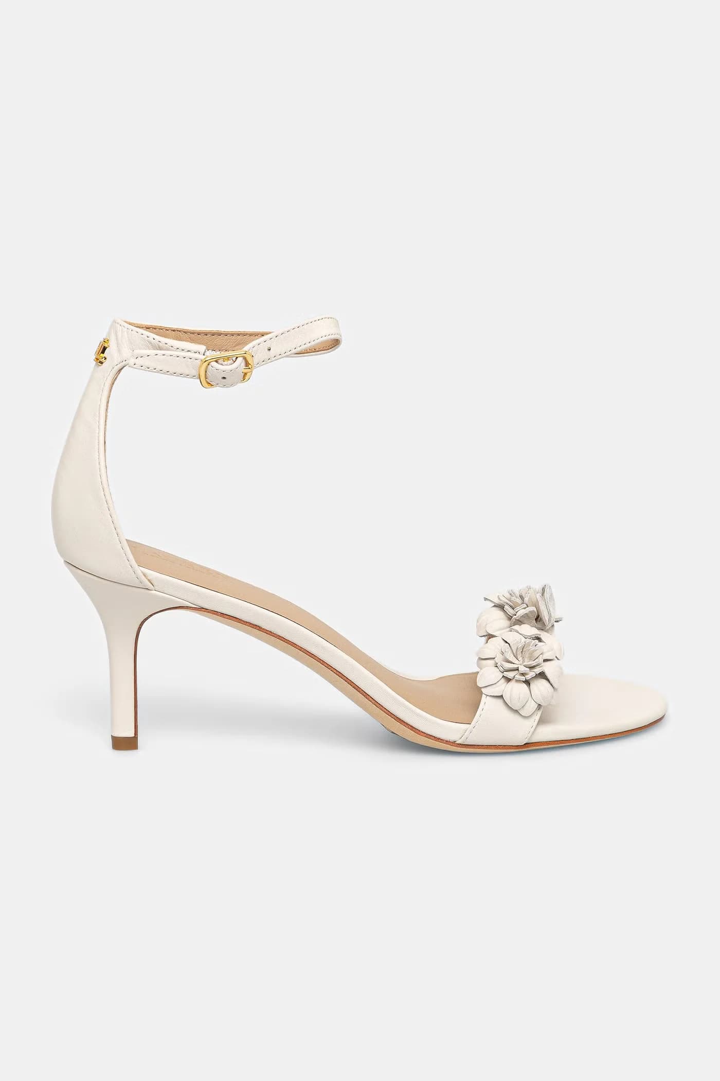 Кожаные босоножки Allie M Flwr на высоком каблуке - фото 2