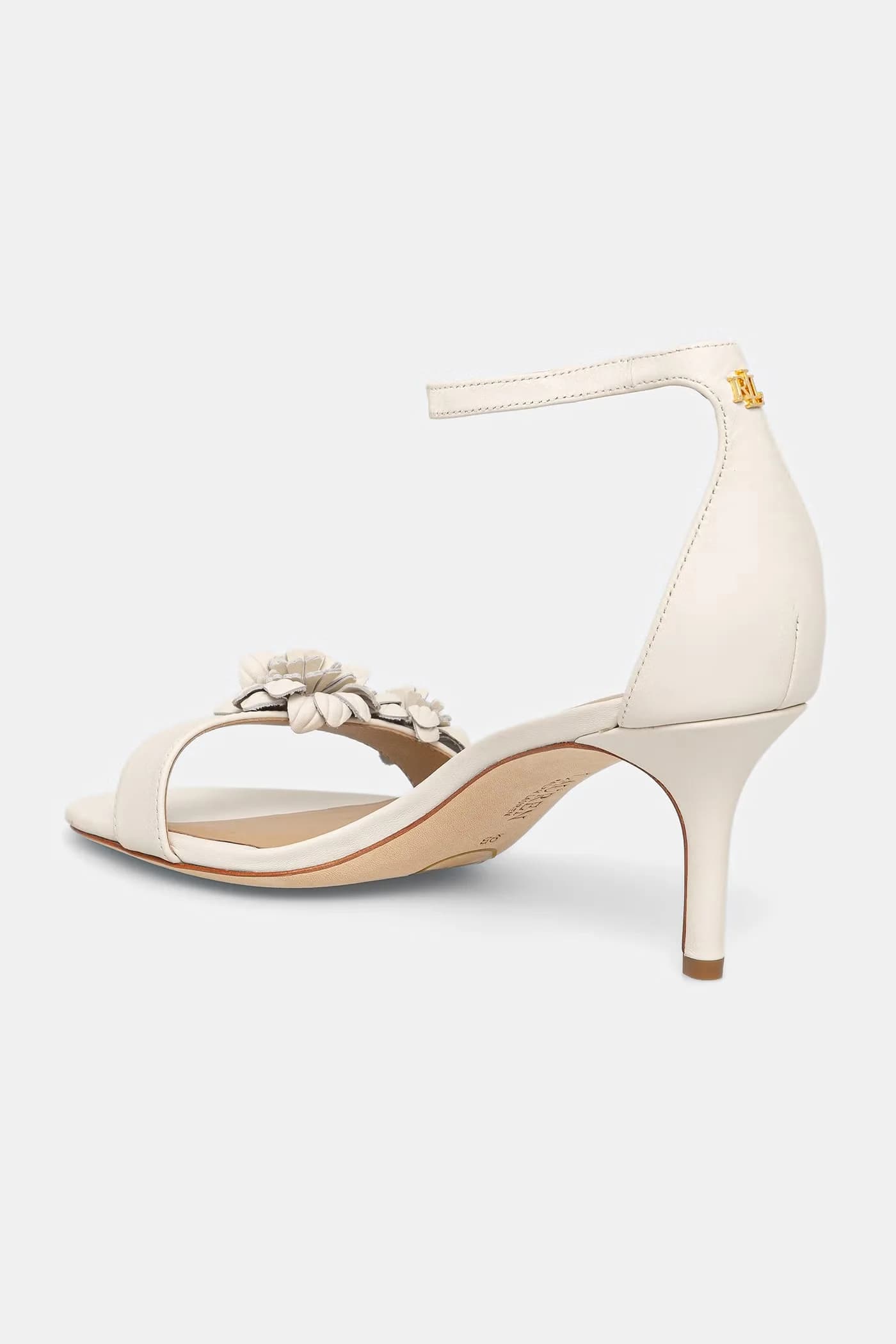 Кожаные босоножки Allie M Flwr на высоком каблуке - фото 3