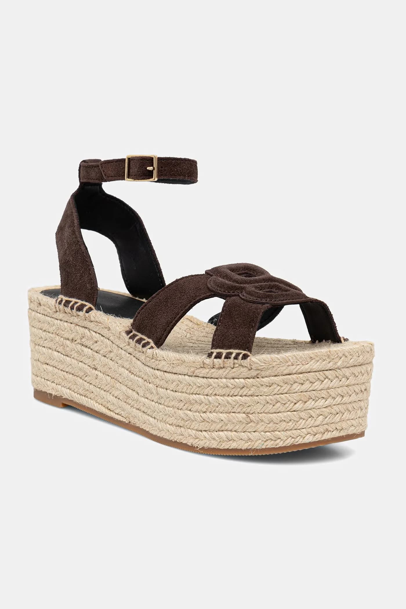 замшевые босоножки на платформе Machica