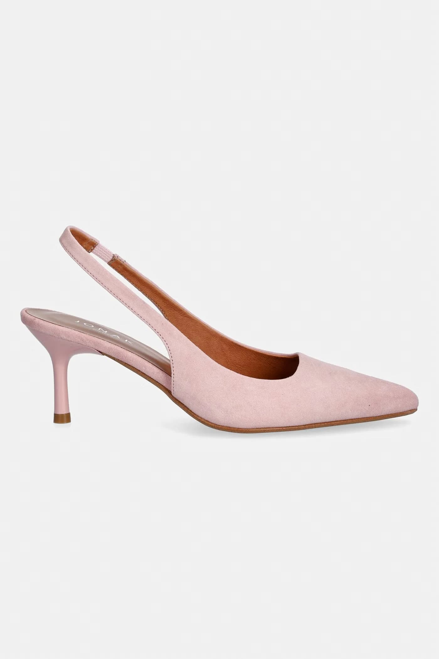 Замшевые туфли на высоком каблуке DIAMANTINE VELOURS с открытой пяткой. - фото 2