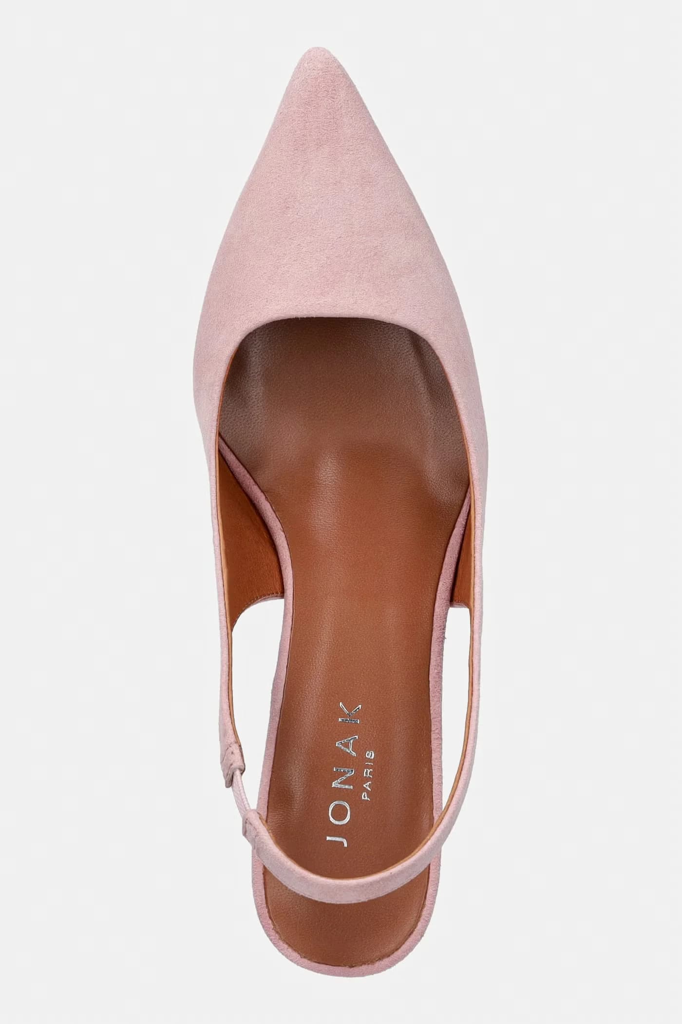 Замшевые туфли на высоком каблуке DIAMANTINE VELOURS с открытой пяткой. - фото 4